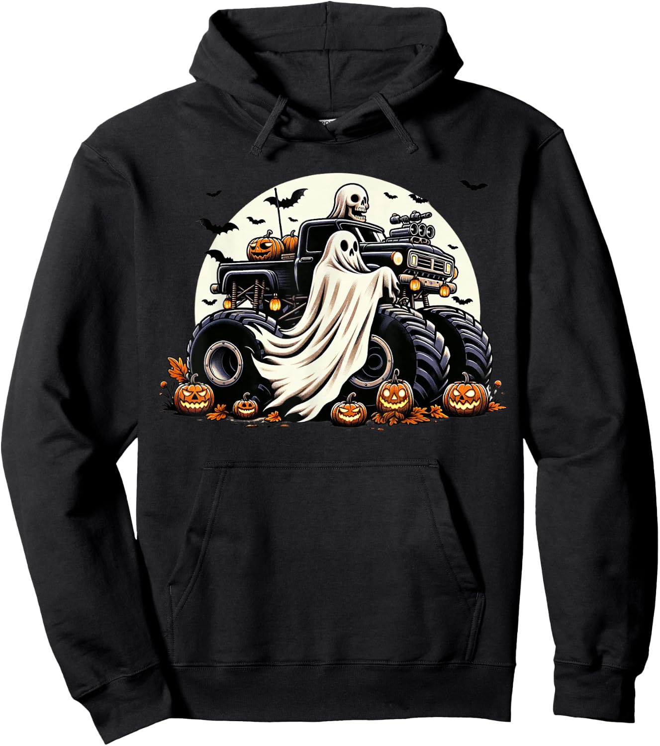 Boys Halloween Shirt 4t 5t Size 10 Ghost Kids Spooky Toddler Hoodie - Hoodie | Black