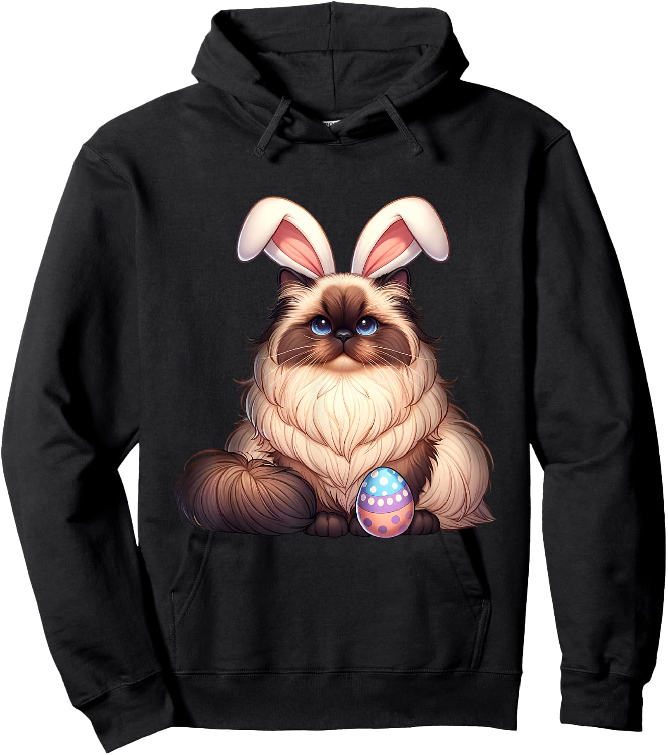 Easter Himalayan Cat Cats Pets Pet Bunny Rabbits Men Women Hoodie - Hoodie | Black