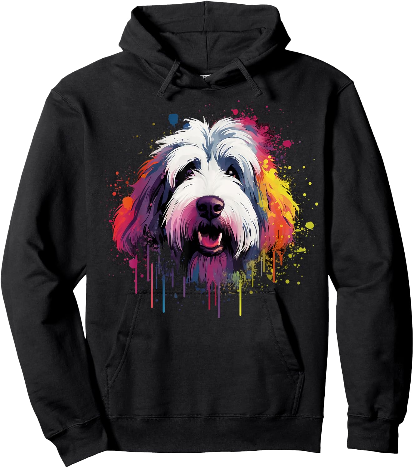 Cute Old English Sheepdog Hoodie - Hoodie | Black