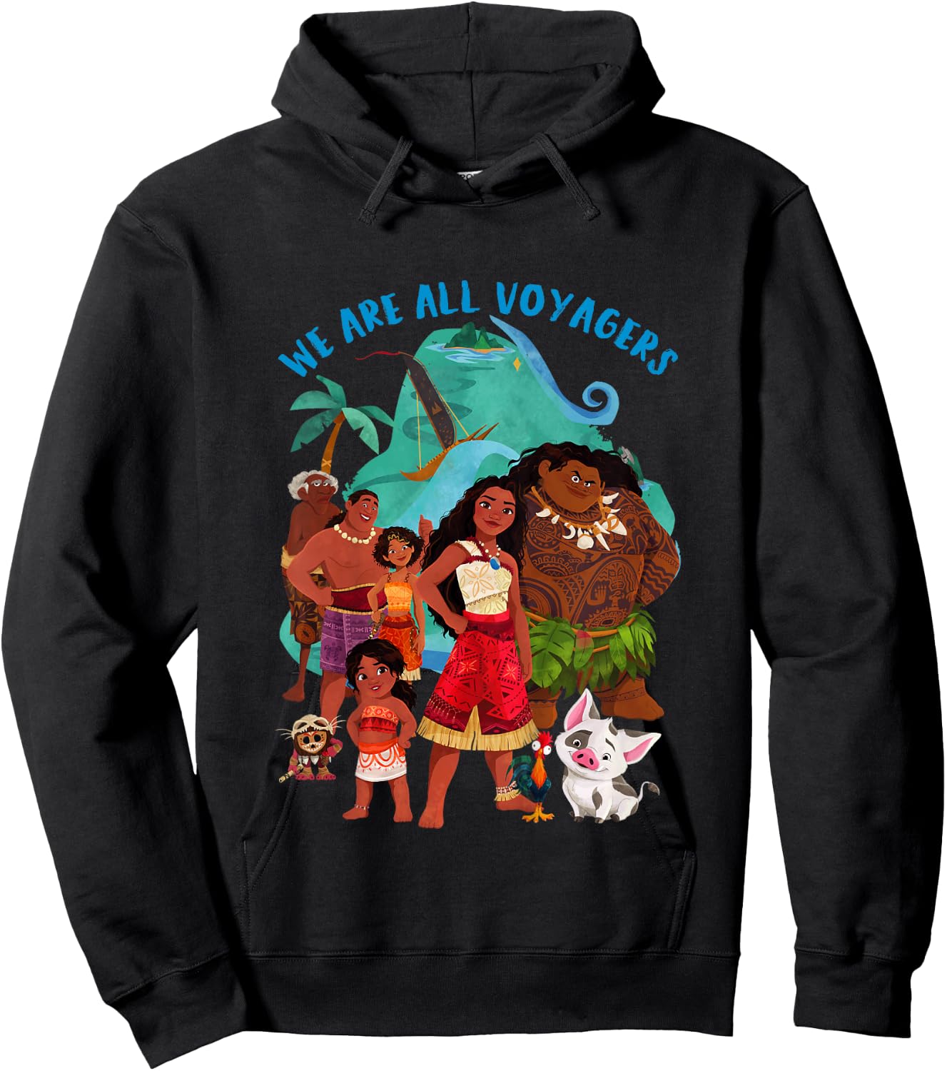 Kids Moana 2 We Are All Voyagers , white, 2 Hoodie - Hoodie | Black