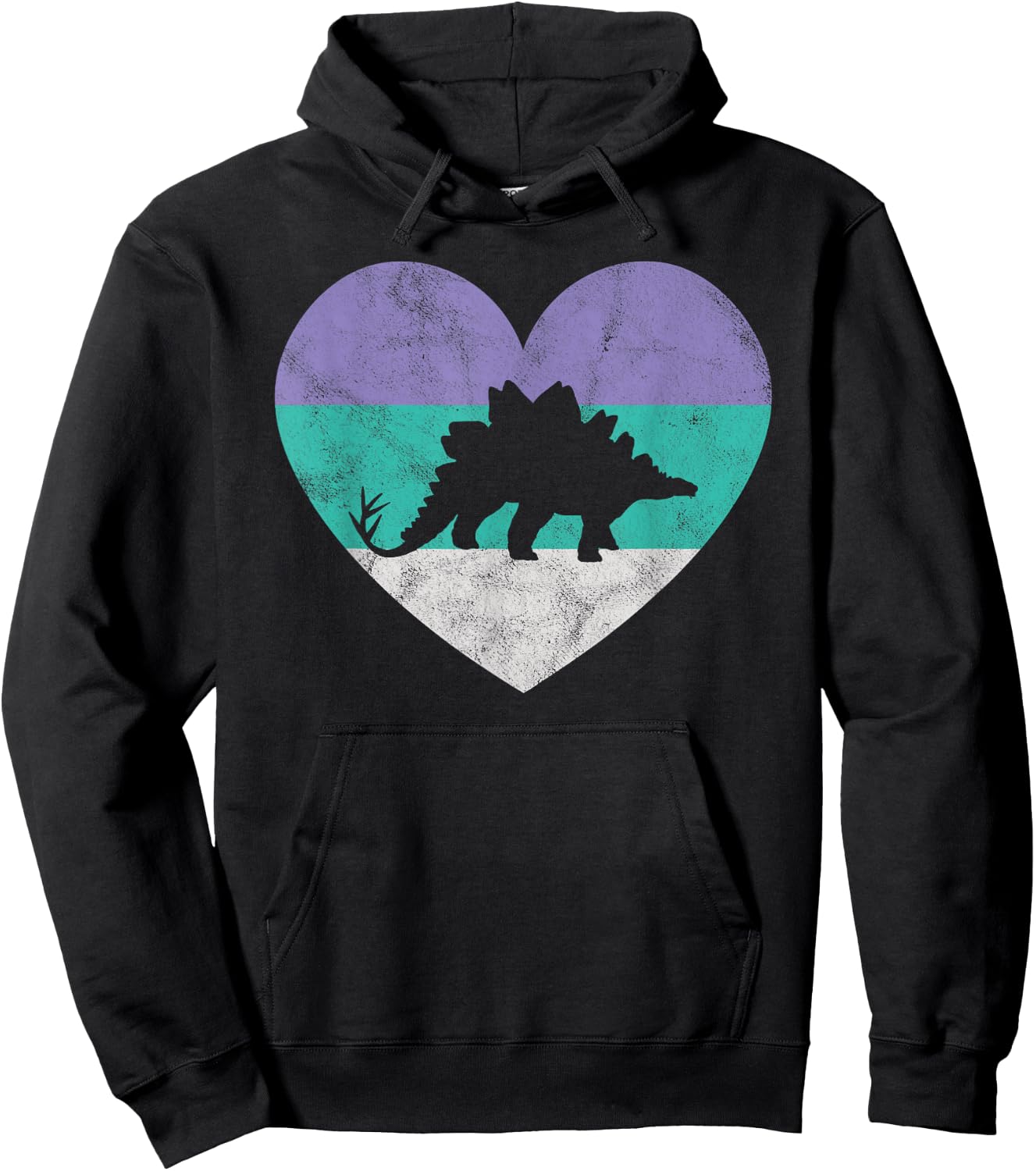 Stegosaurus Dinosaur Gift & Girls Retro Cute Hoodie - Hoodie | Black