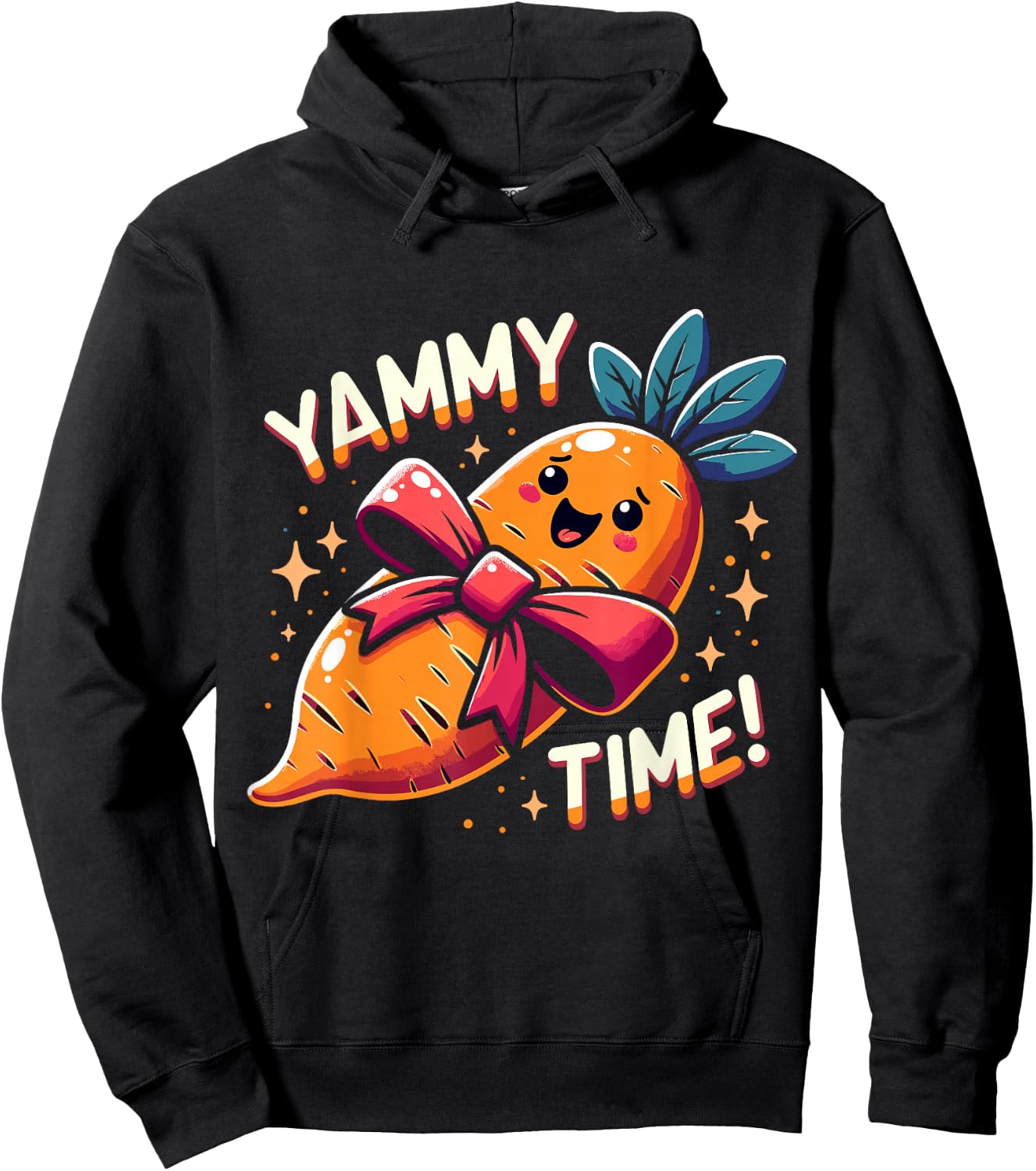 Funny Thanksgiving Yam Yammy Time Hoodie - Hoodie | Black