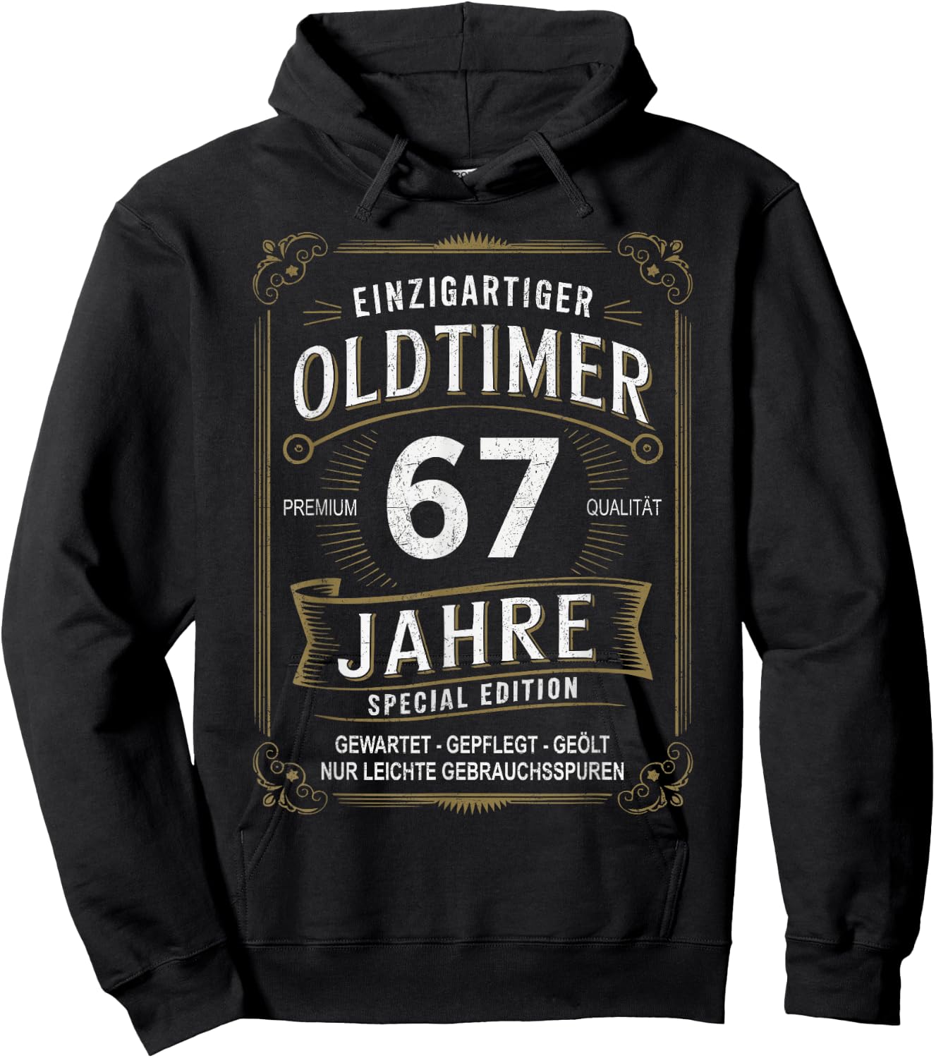 67th Birthday 67 Years Unique Classic Car 67 , black Hoodie - Hoodie | Black
