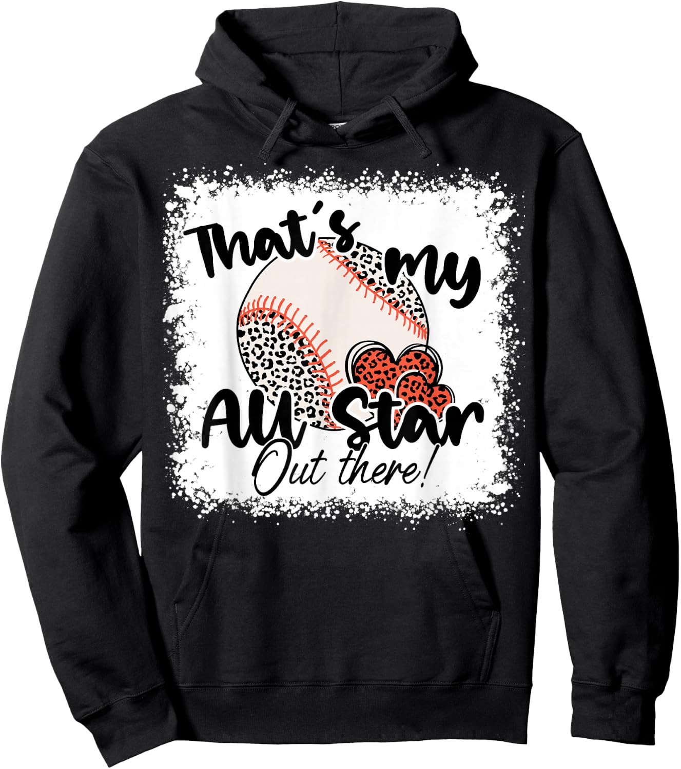 That's My All Star Out There Baseball Player Mom Mothers Day Hoodie - Hoodie | Black