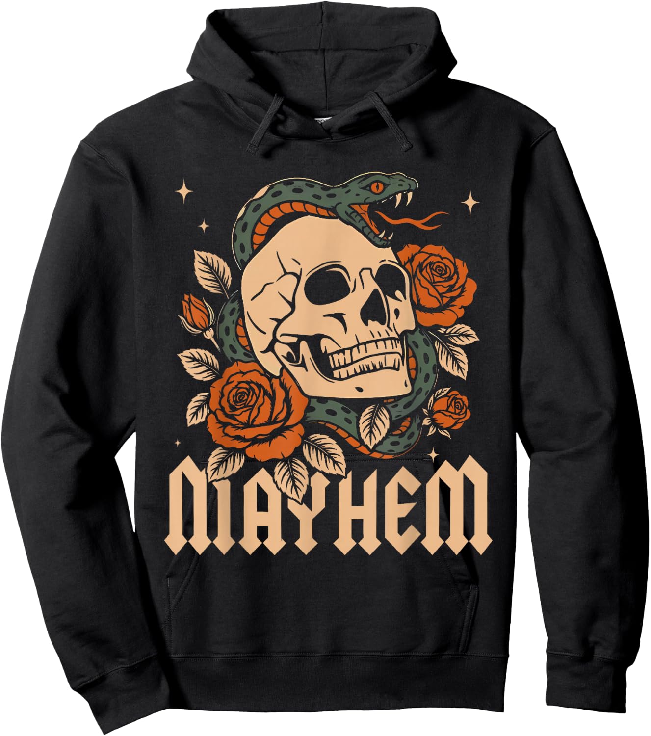 Father of Mayhem Funny Father's Day Dad Kids Matching Family Hoodie - Hoodie | Black