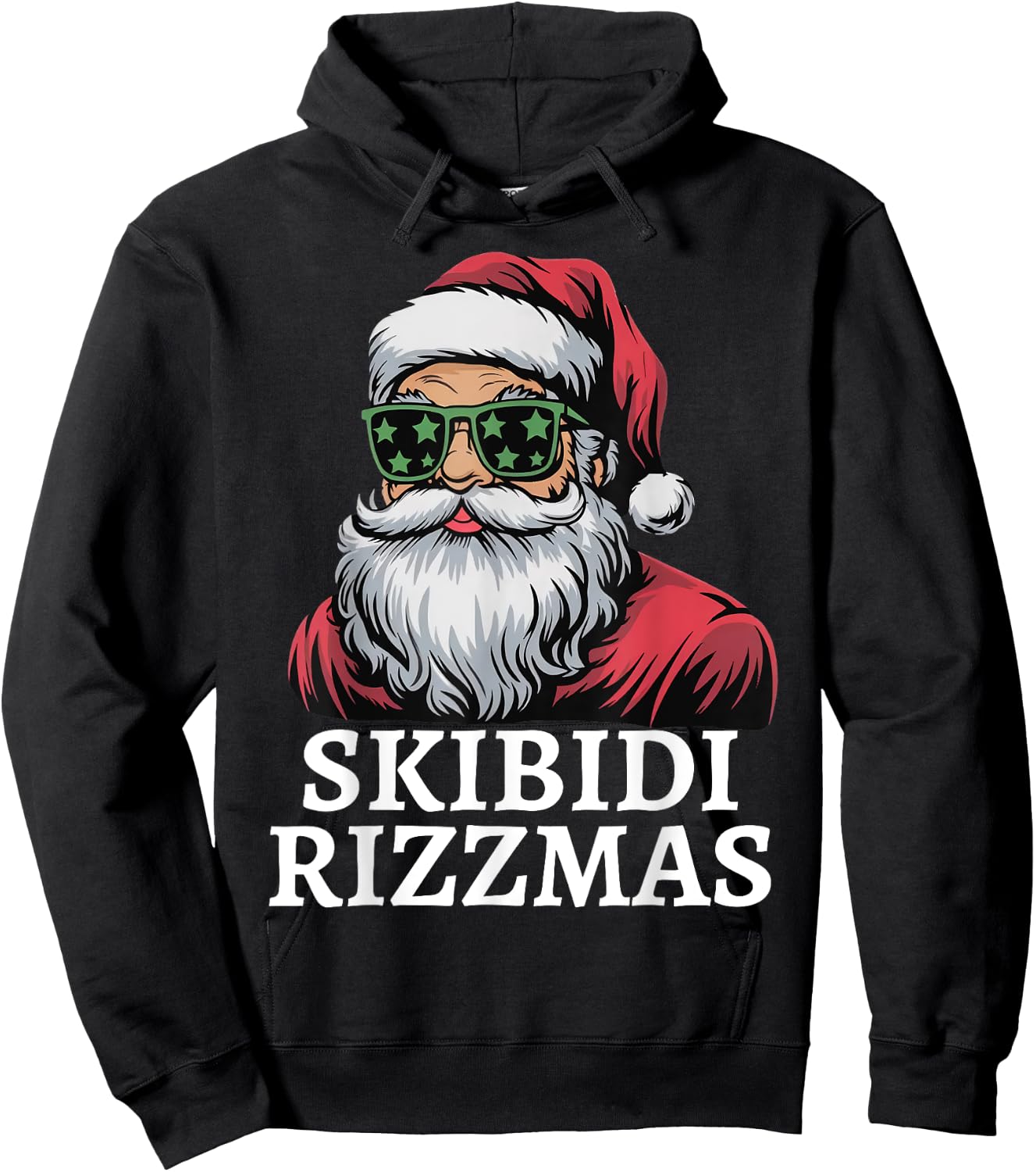 Skibidi Rizzmas Christmas Rizz Santa Charisma Teens Kids Hoodie - Hoodie | Black