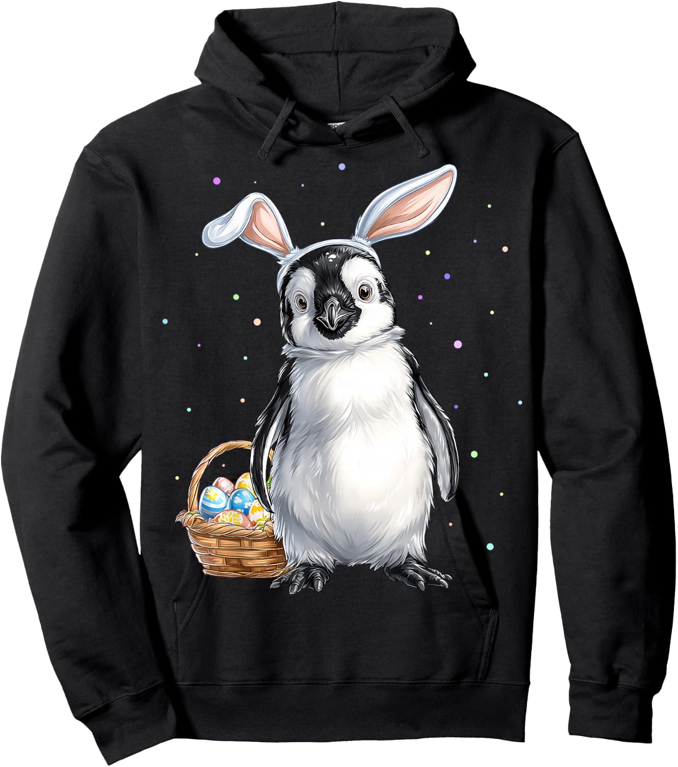 Pinguin Vogel Ostern Haseneier Hasenohren niedlich Hoodie - Hoodie | Black