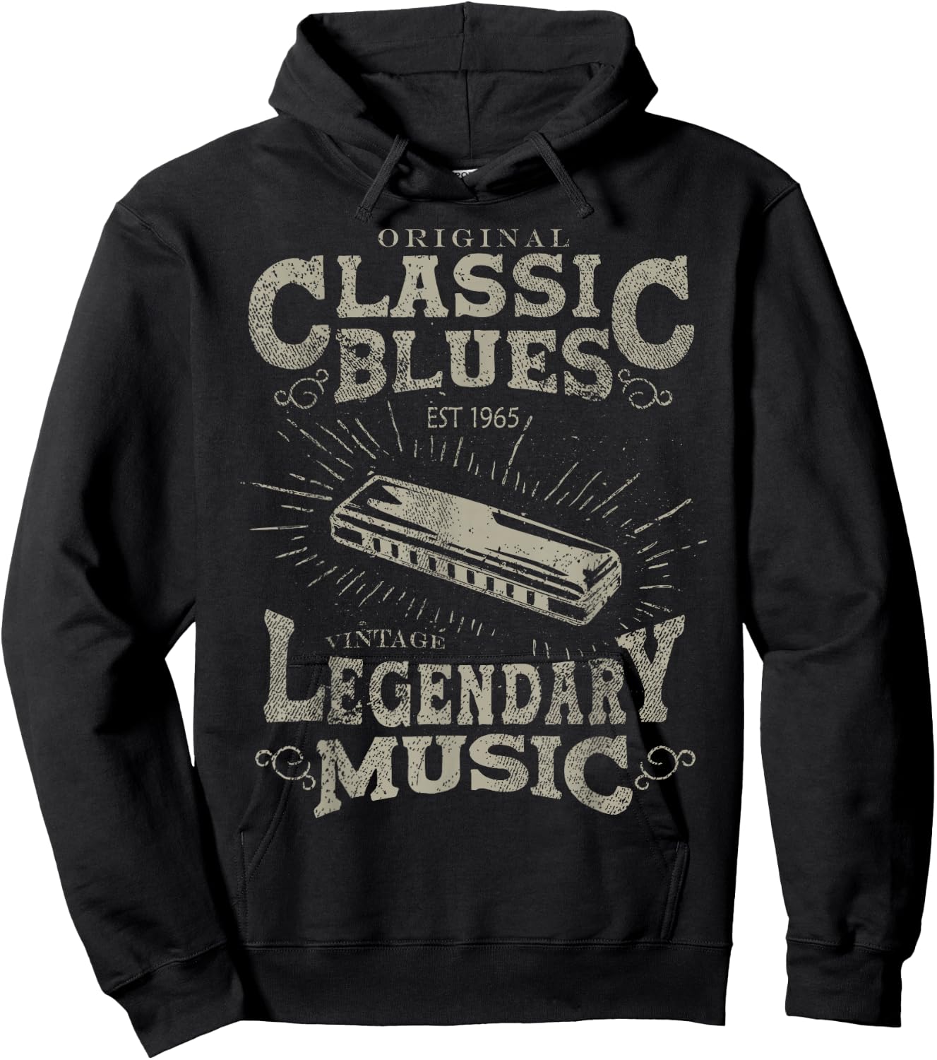 Liebhaber von Blues-Musikbands, Vintage-Gitarrenlehrer, lustiger Blues Hoodie - Hoodie | Black