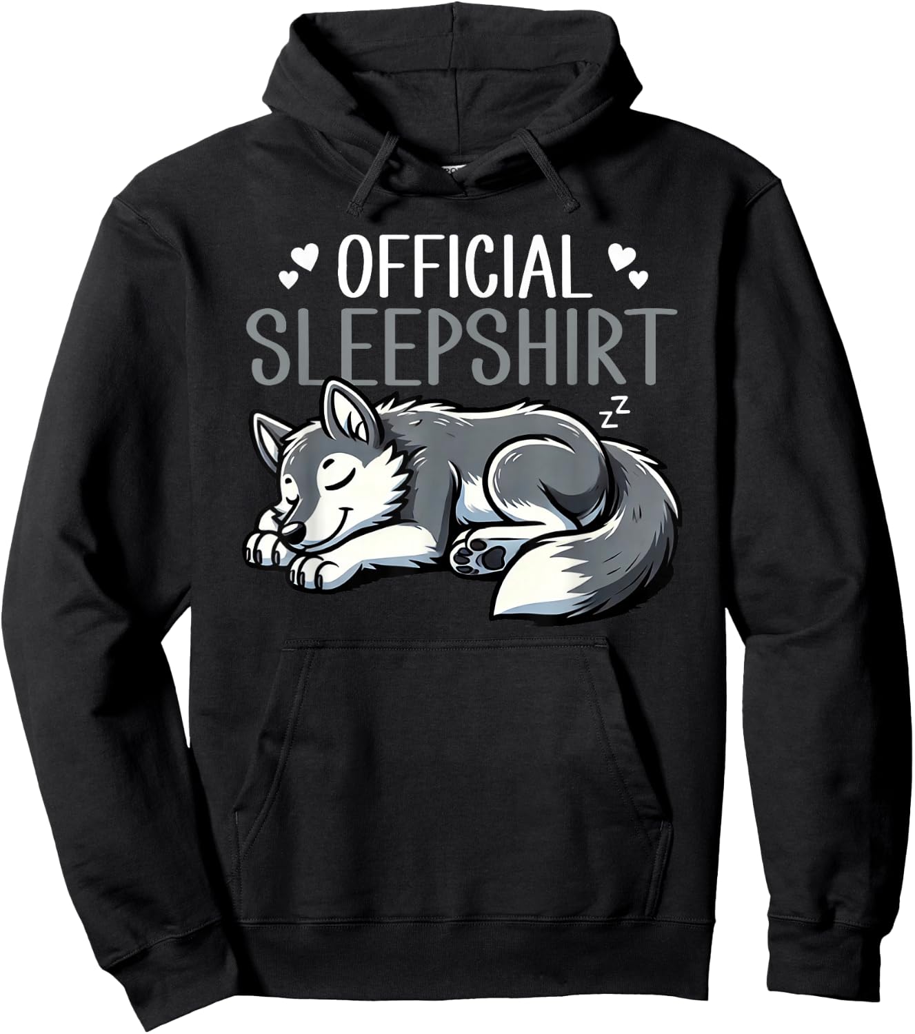 Wolf Official Pyjamas with Wolf Design , Black, S Hoodie - Hoodie | Black
