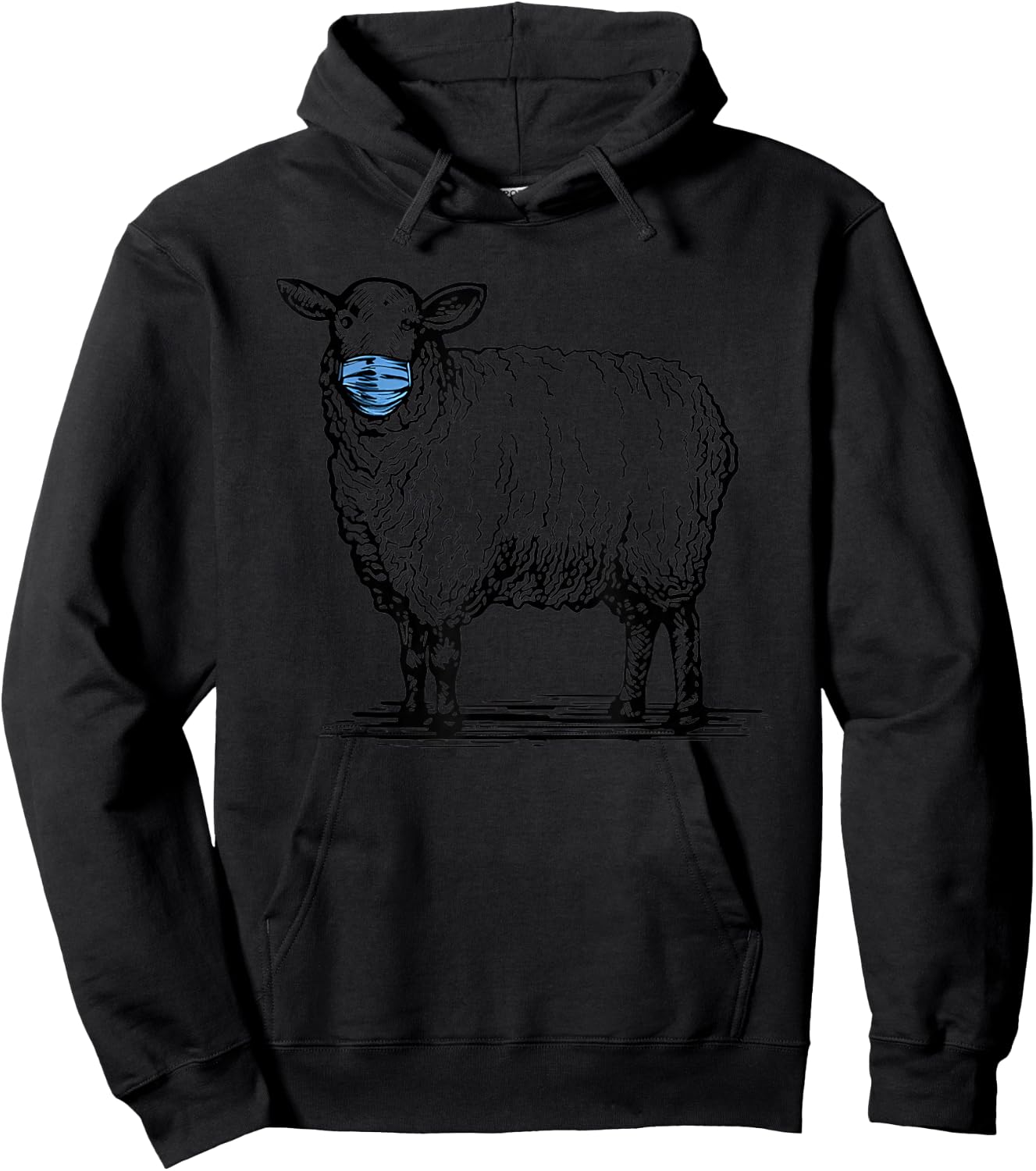 Masked Sheep Anti Face Mask Hoodie - Hoodie | Black