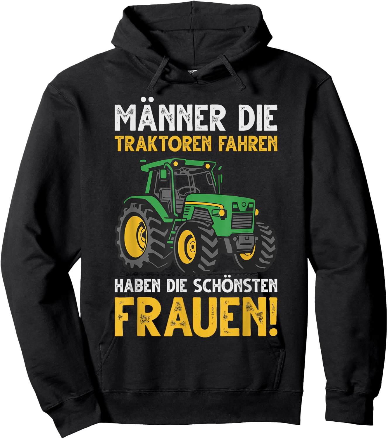 Men's Tractors Driving Farmer , black Hoodie - Hoodie | Black