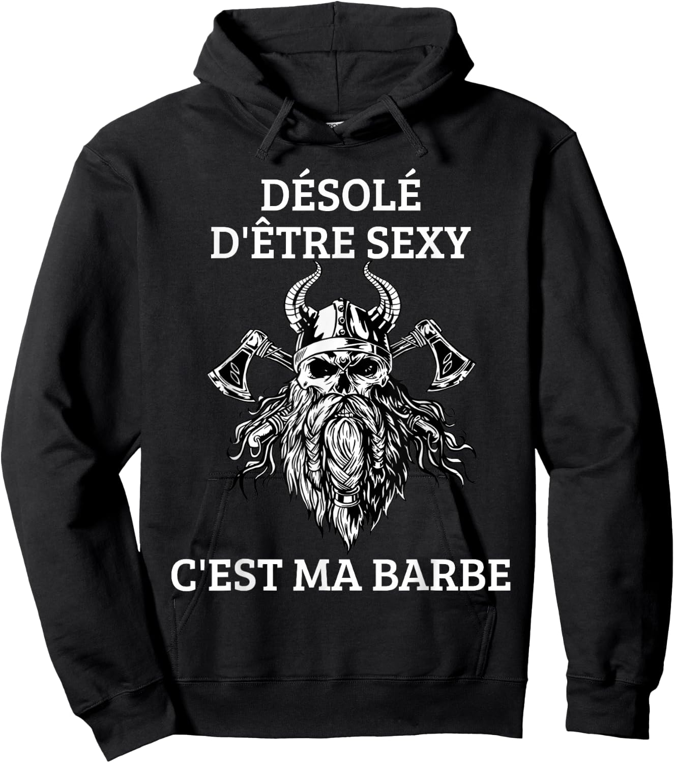 Men's Sorry To Be Sexy Beard Gift Vikings , Black Hoodie - Hoodie | Black