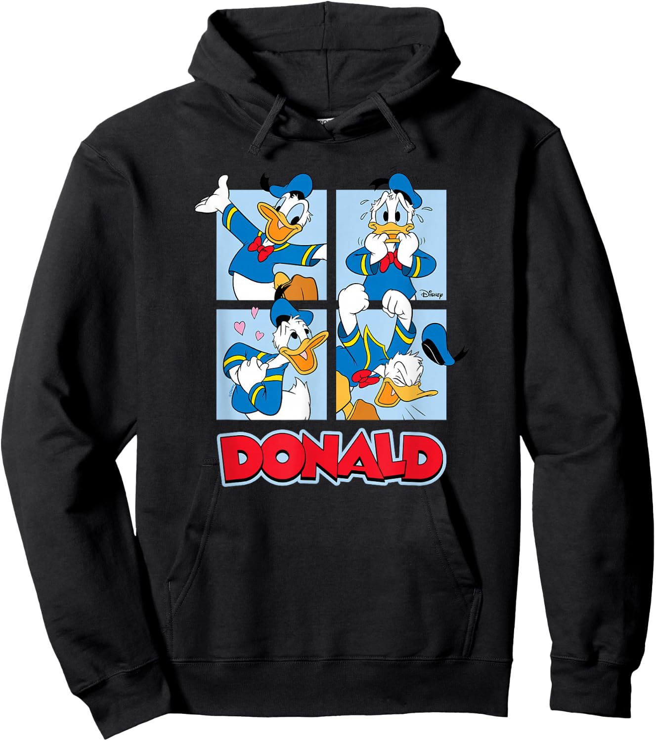 Donald Duck - Donald Duck Grid Hoodie - Hoodie | Black