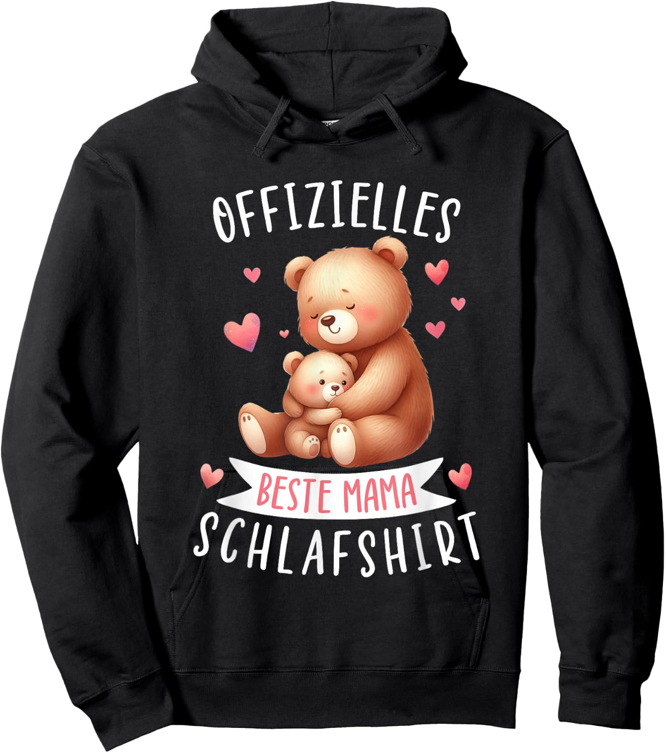 Offizielles Beste Mama Schlafshirt Muttertag Bären Mama Hoodie - Hoodie | Black