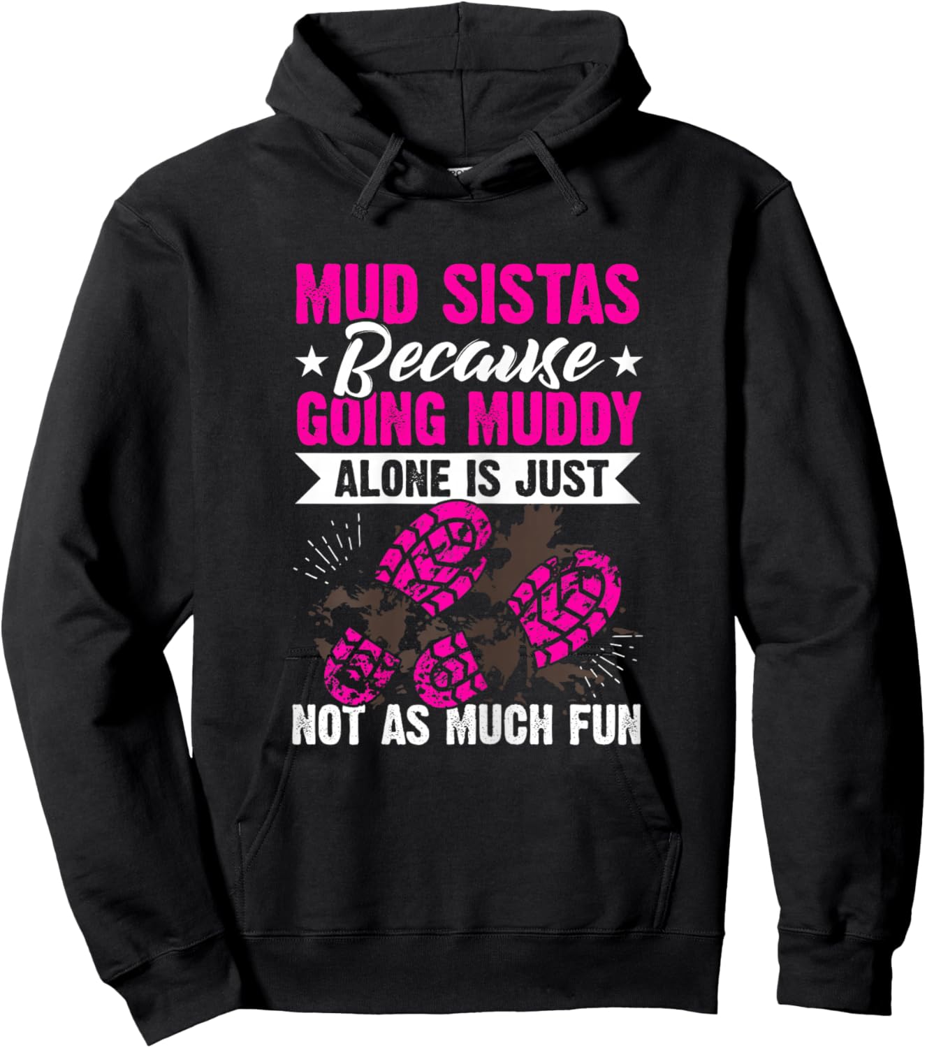 Mud girl run Hoodie - Hoodie | Black