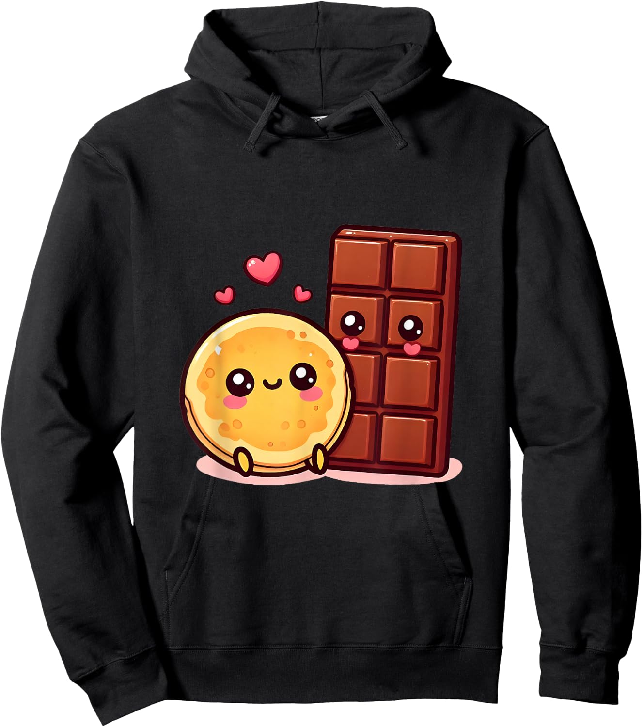 Choco and Pancake Couples Love Hoodie - Hoodie | Black