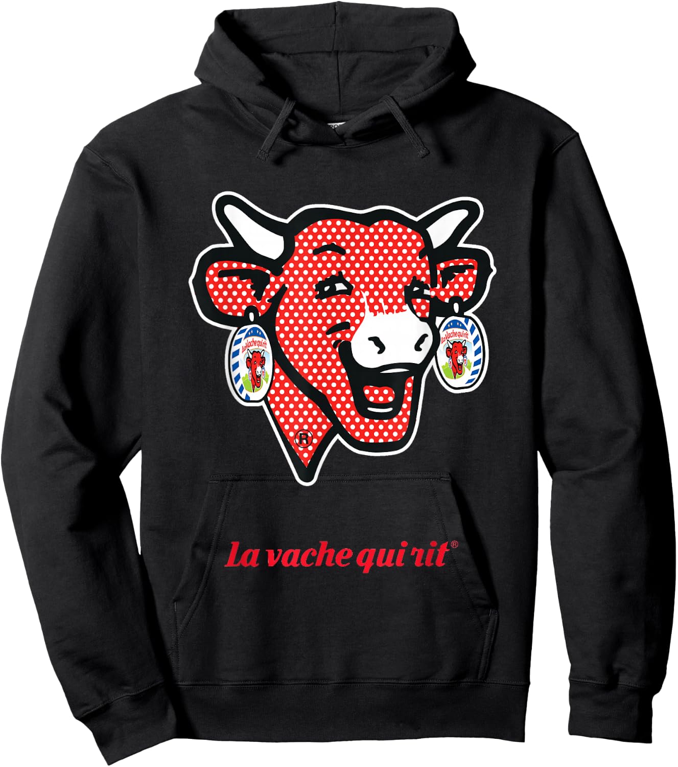 The Laughing Cow Polka Dot , Blue, S Hoodie - Hoodie | Black