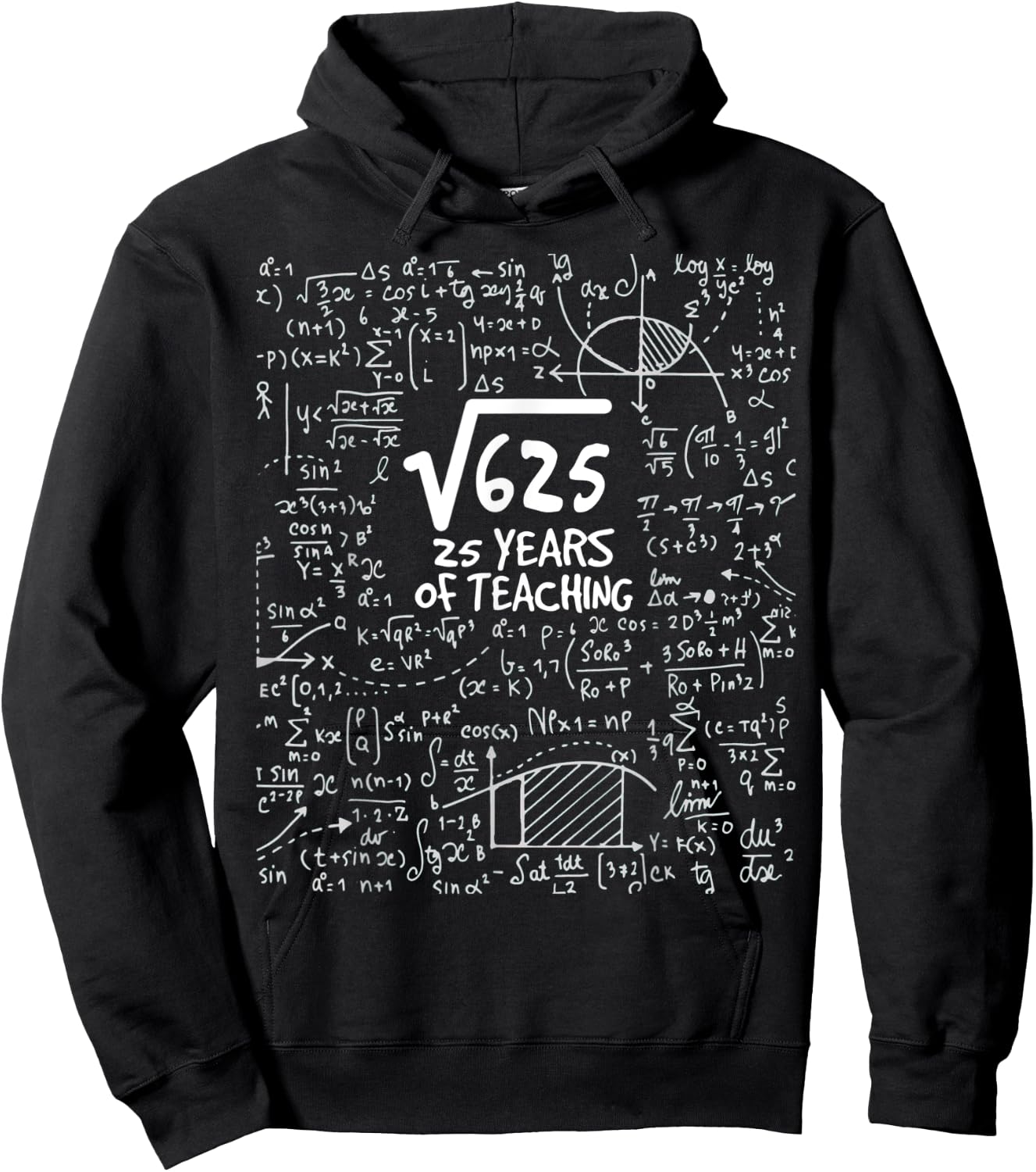 Teacher Gift Square Root of 625: 25 Years Of Teaching Women Hoodie - Hoodie | Black