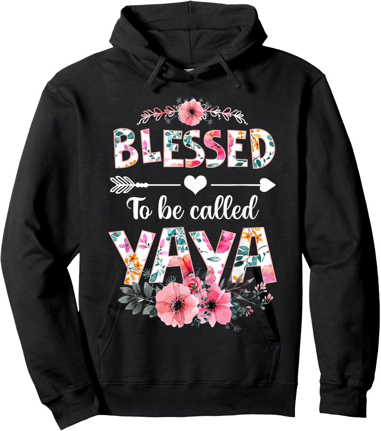Blessed to be called Yaya Shirt Funny Yaya Mother's Day Hoodie - Hoodie | Black