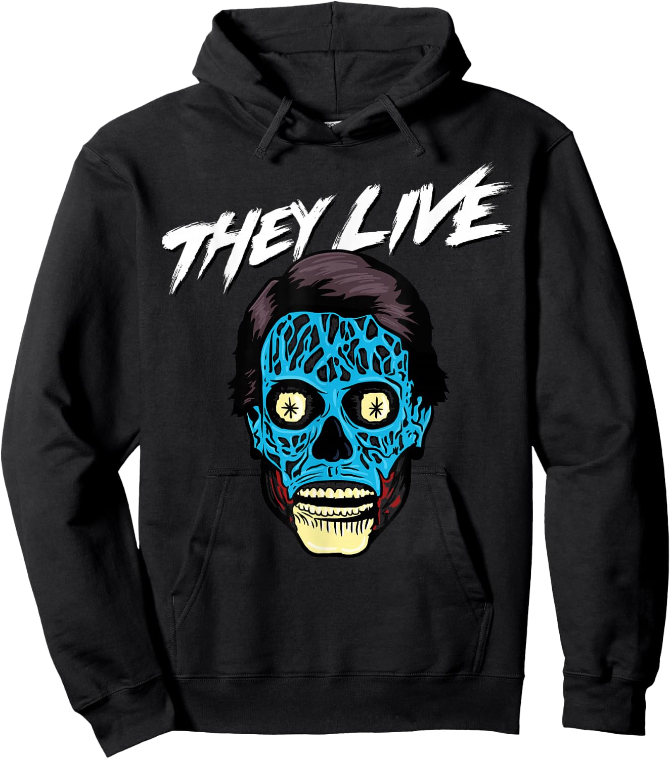 They Live Alien Big Face Hoodie - Hoodie | Black