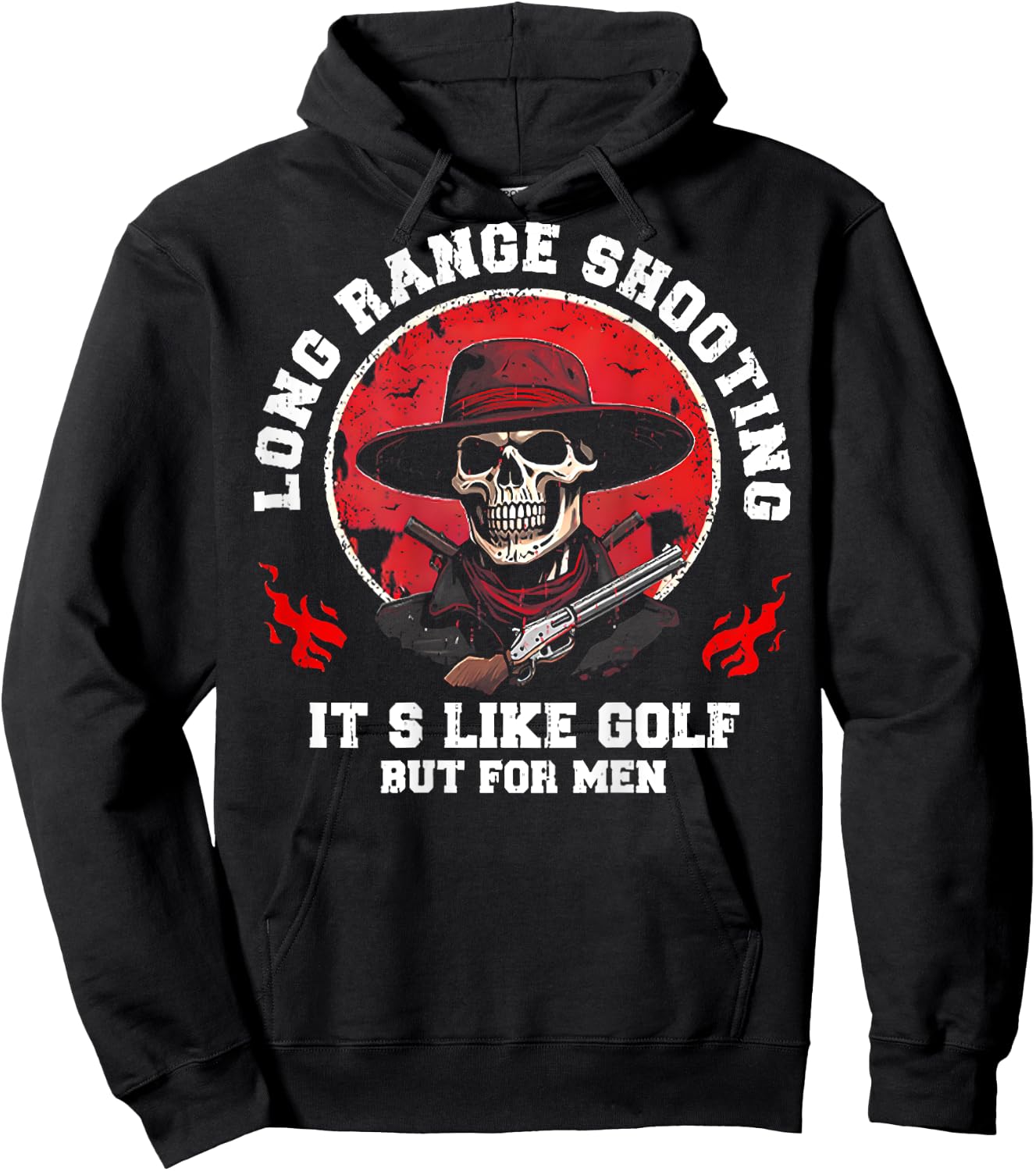 Long Range Shooting It's Like Golf But (on back) Hoodie - Hoodie | Black
