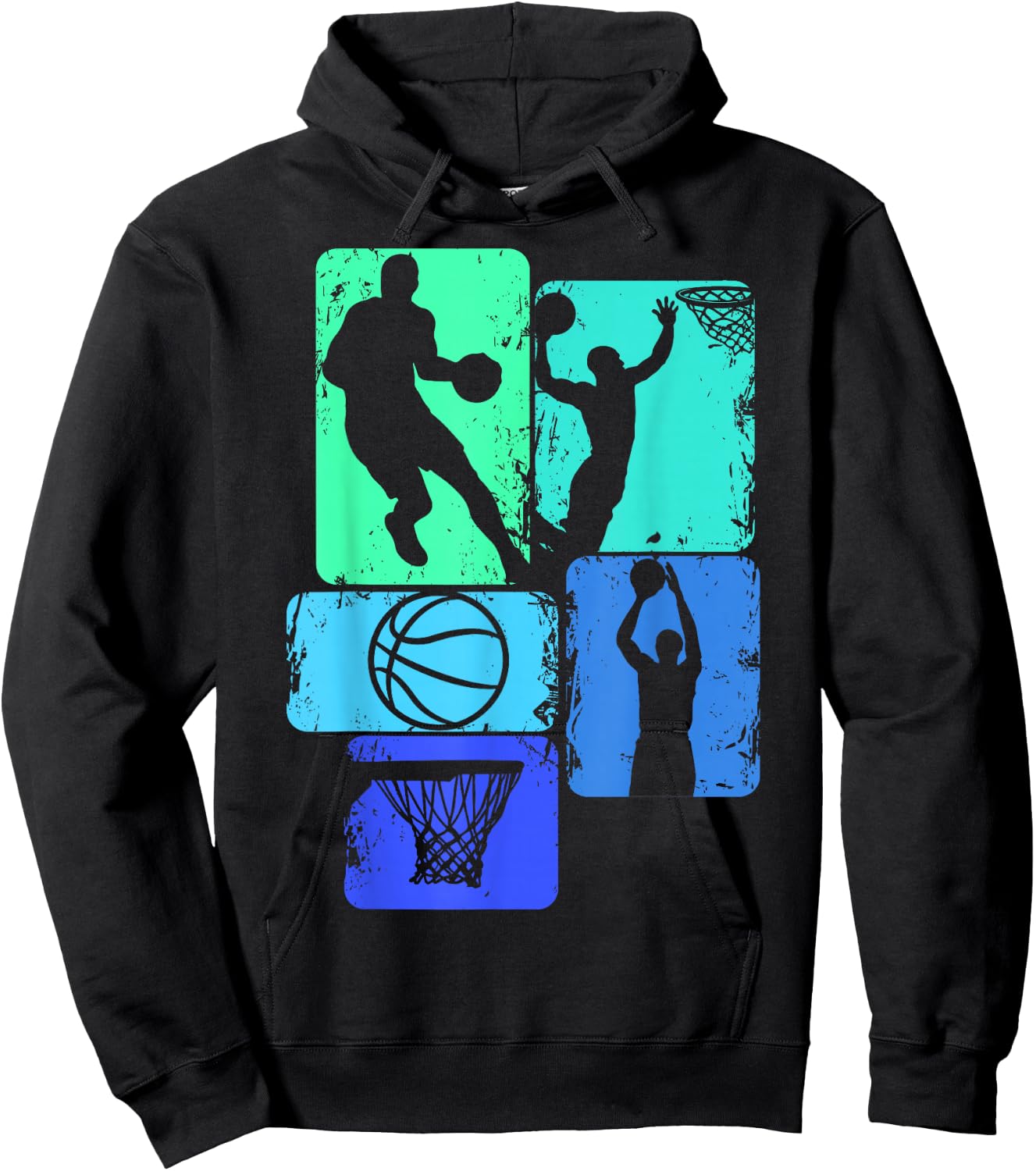 Basketball Basketball Children's Boys Men's , black Hoodie - Hoodie | Black