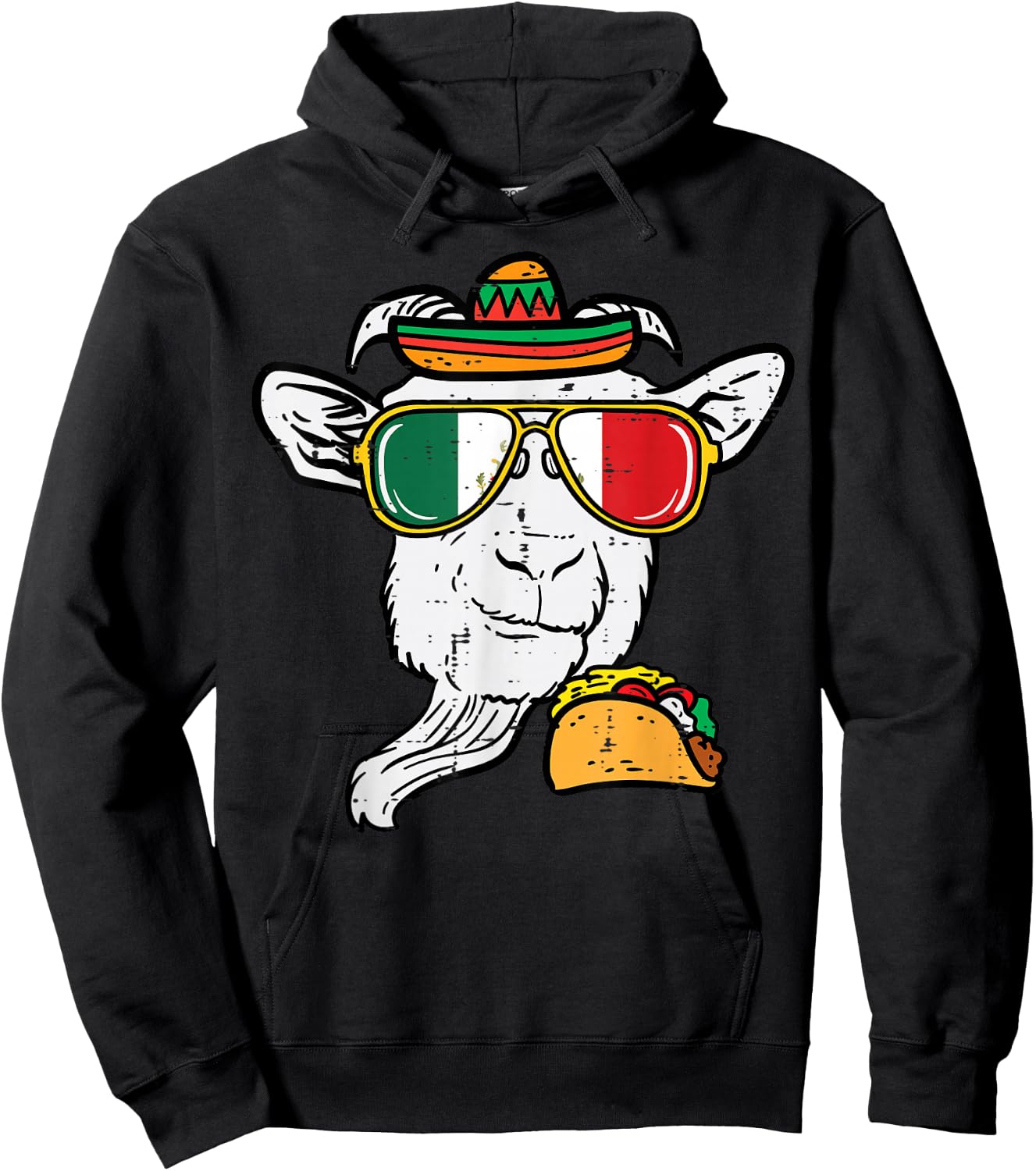 Goat Mexico Cinco De Mayo Mexican Independence Day Hoodie - Hoodie | Black