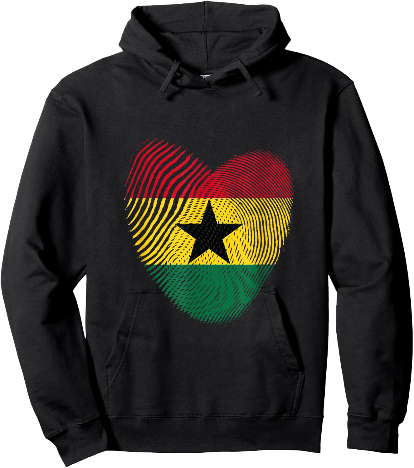 Football Jersey Team Ghana 2022 Supporter Stars Hoodie - Hoodie | Black