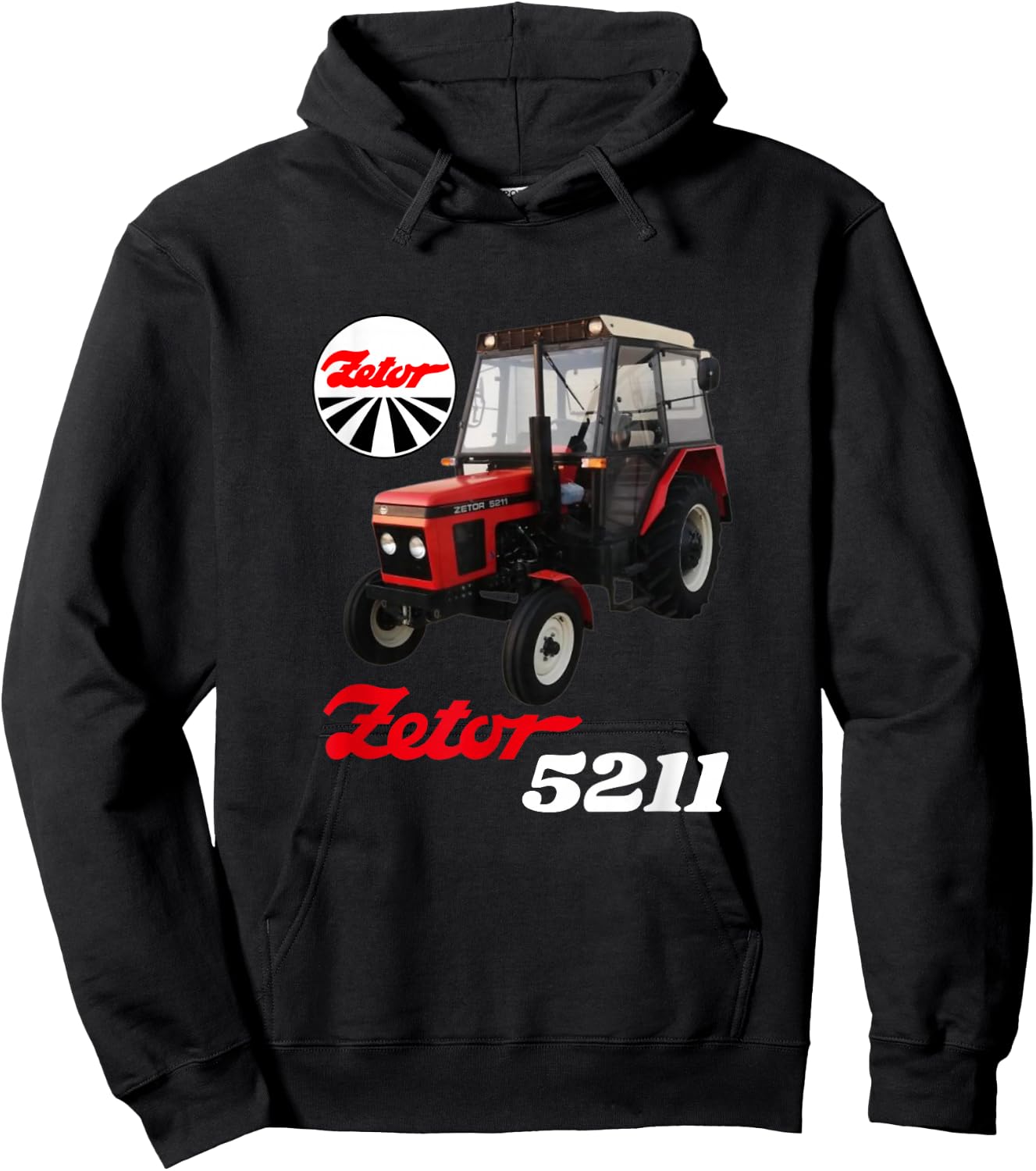 Zetor 5211 ZTS Tractor , Black, S Hoodie - Hoodie | Black