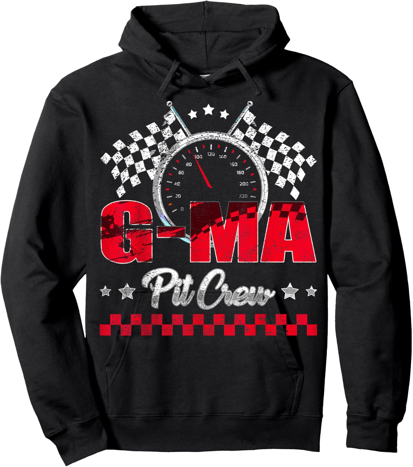 Race Car Birthday Party Racing Family G-Ma Pit Crew Hoodie - Hoodie | Black