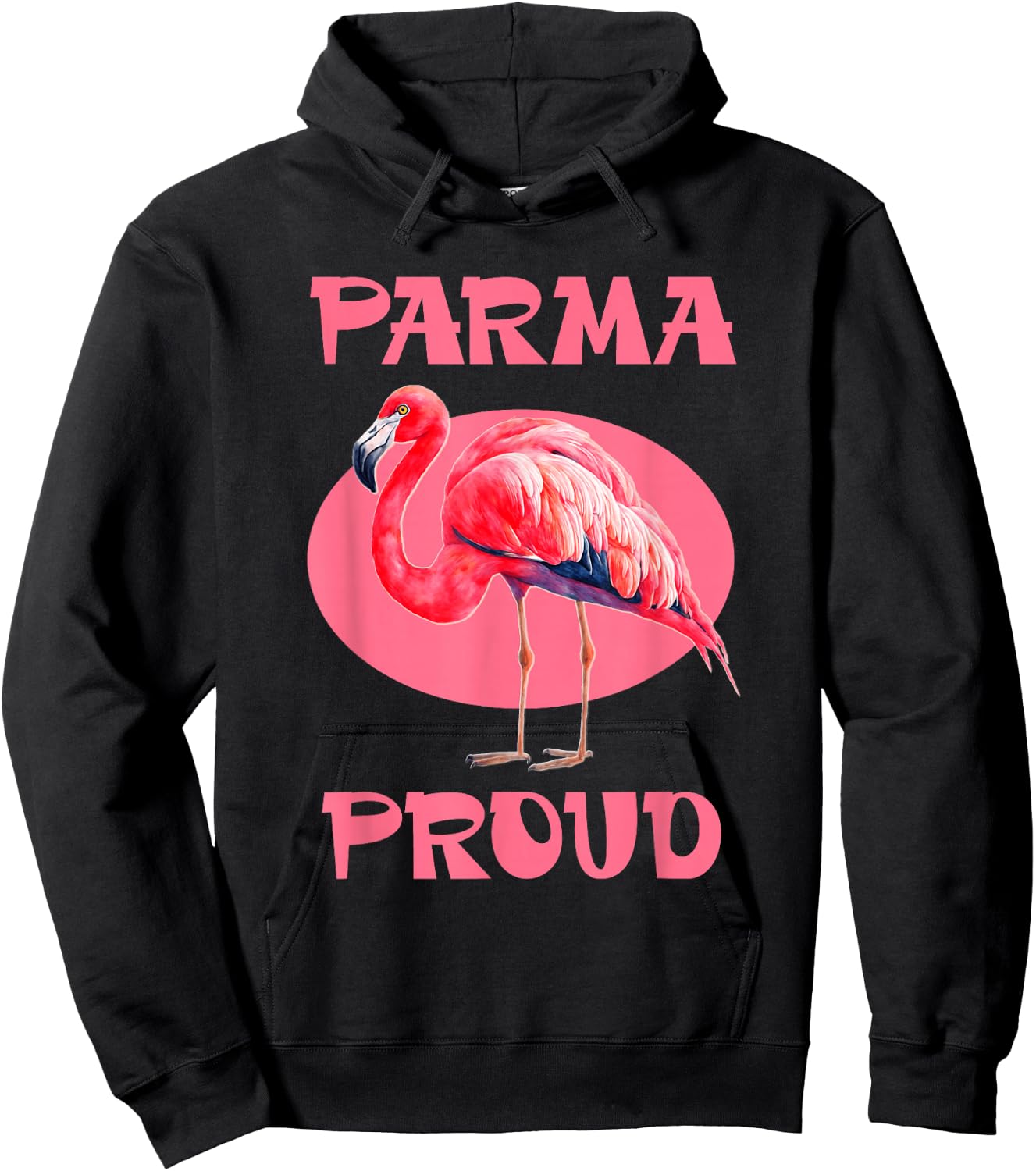 Parma Ohio Iconic Pink Flamingo Hoodie - Hoodie | Black