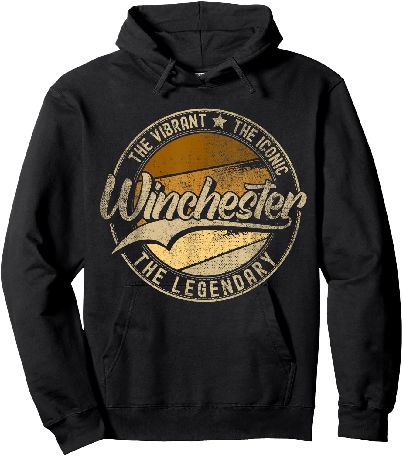Winchester VA | Virginia Vintage Distressed , Black, S Hoodie - Hoodie | Black