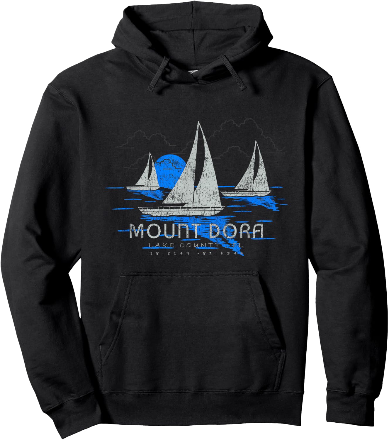 Mount Dora Florida Yachting Souvenir Mount Dora Hoodie - Hoodie | Black