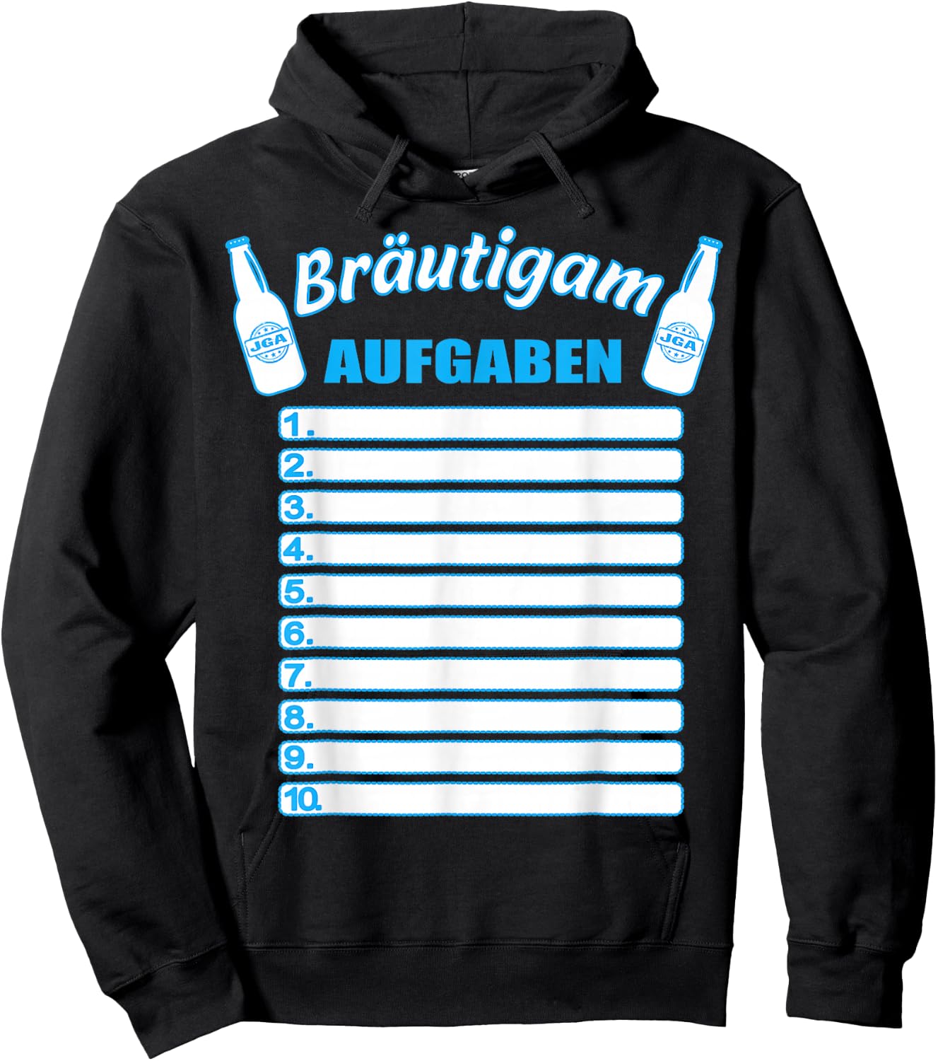 JGA Checkliste JGA Aufgaben Für Den Bräutigam Hoodie - Hoodie | Black