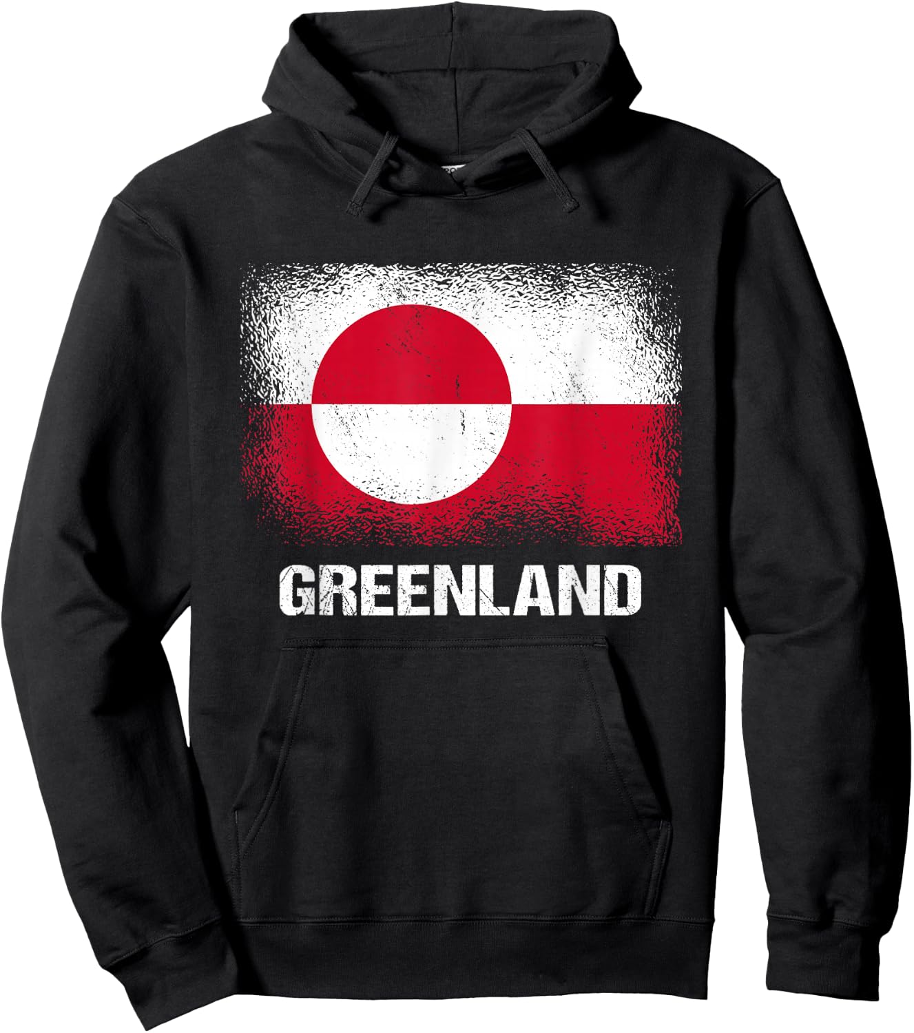 Greenland Flag , black Hoodie - Hoodie | Black