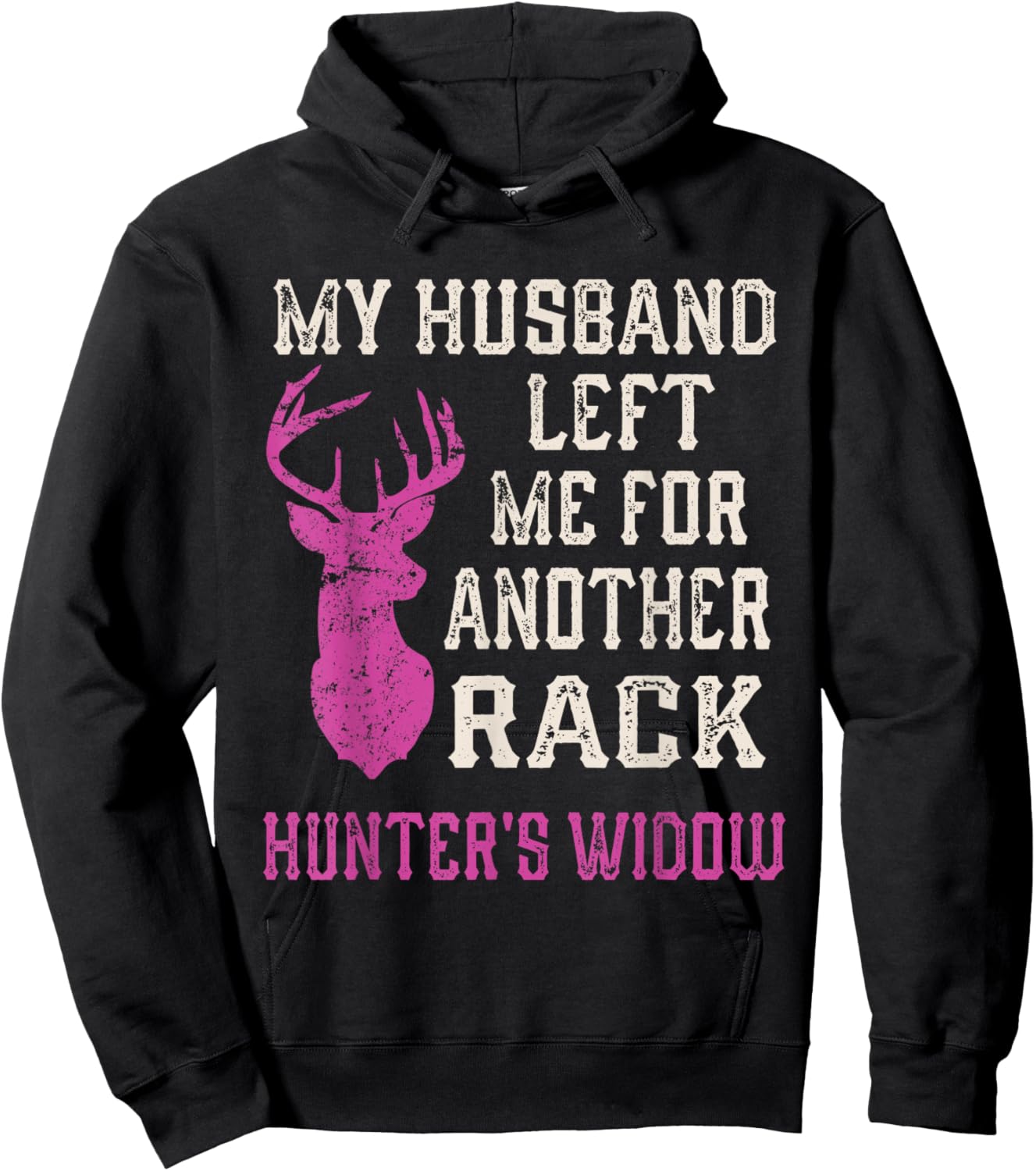 Hunter's Widow Opening Day Deer Hunting Funny Gag Gift Shirt Hoodie - Hoodie | Black
