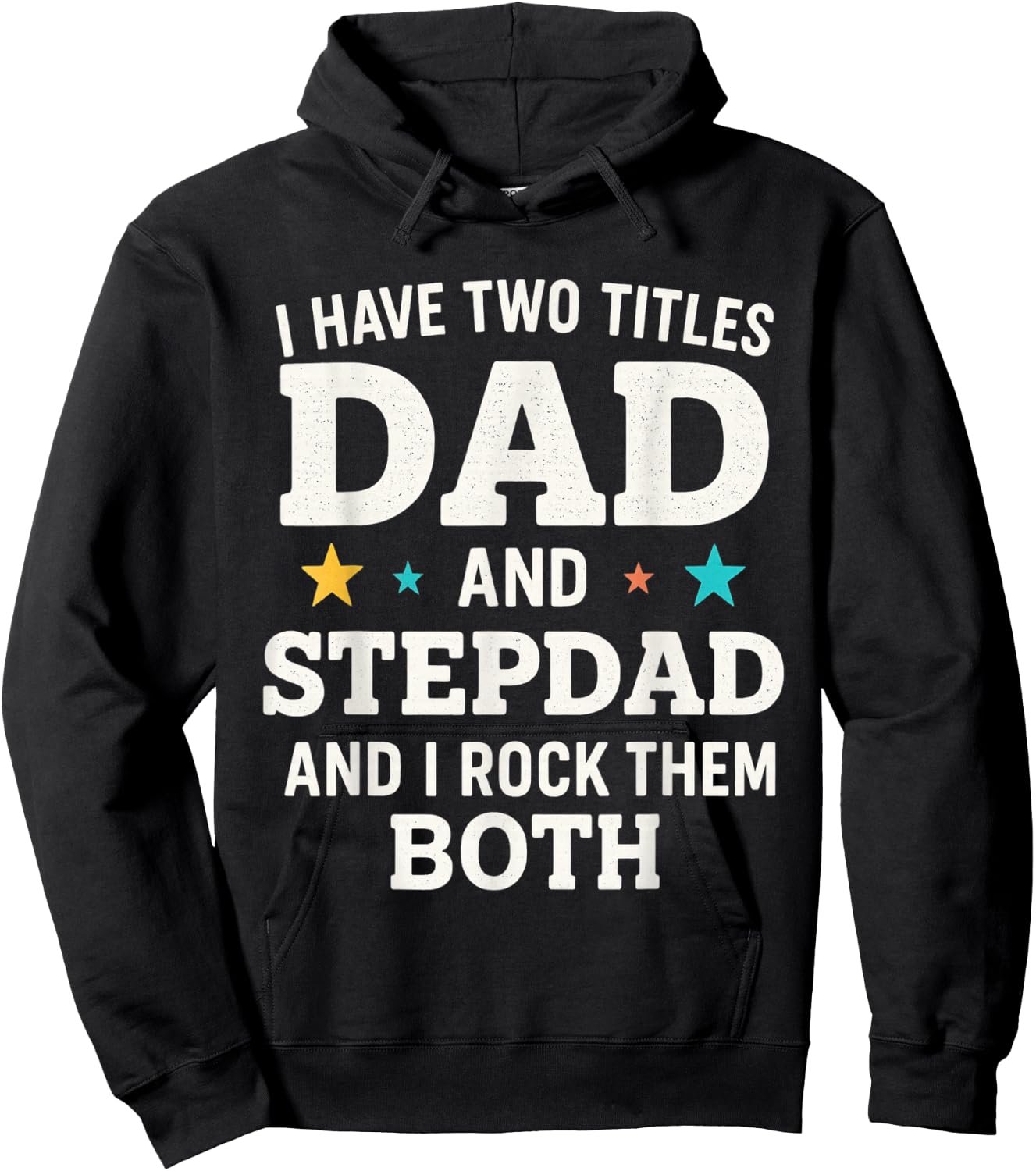 Best Dad and Stepdad Cute Fathers Day from Wife Hoodie - Hoodie | Black