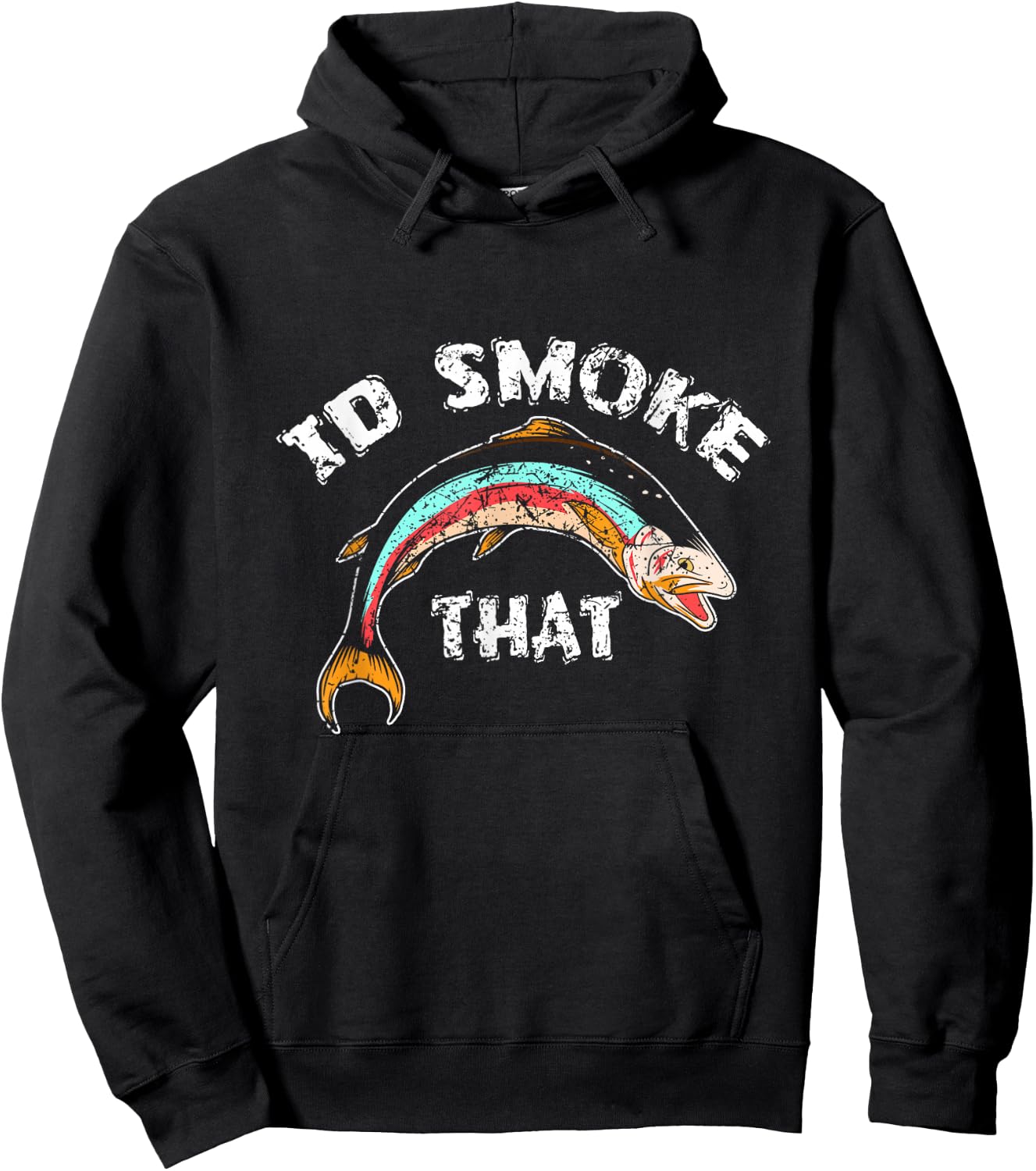I'd Smoke That Salmon Grill Barbeque Fish Gift Hoodie - Hoodie | Black