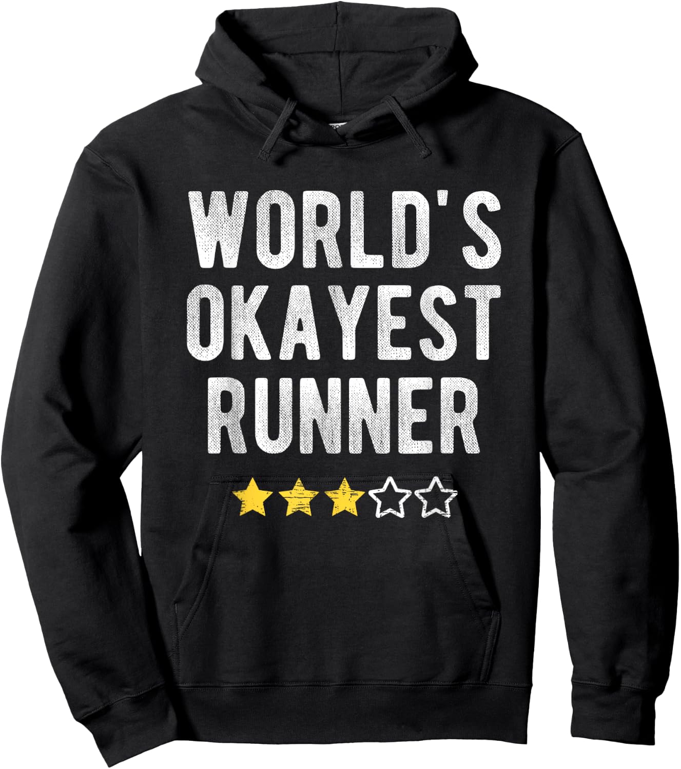 Worlds #1 Okayest Runner Funny Costume Best Runner Hoodie - Hoodie | Black