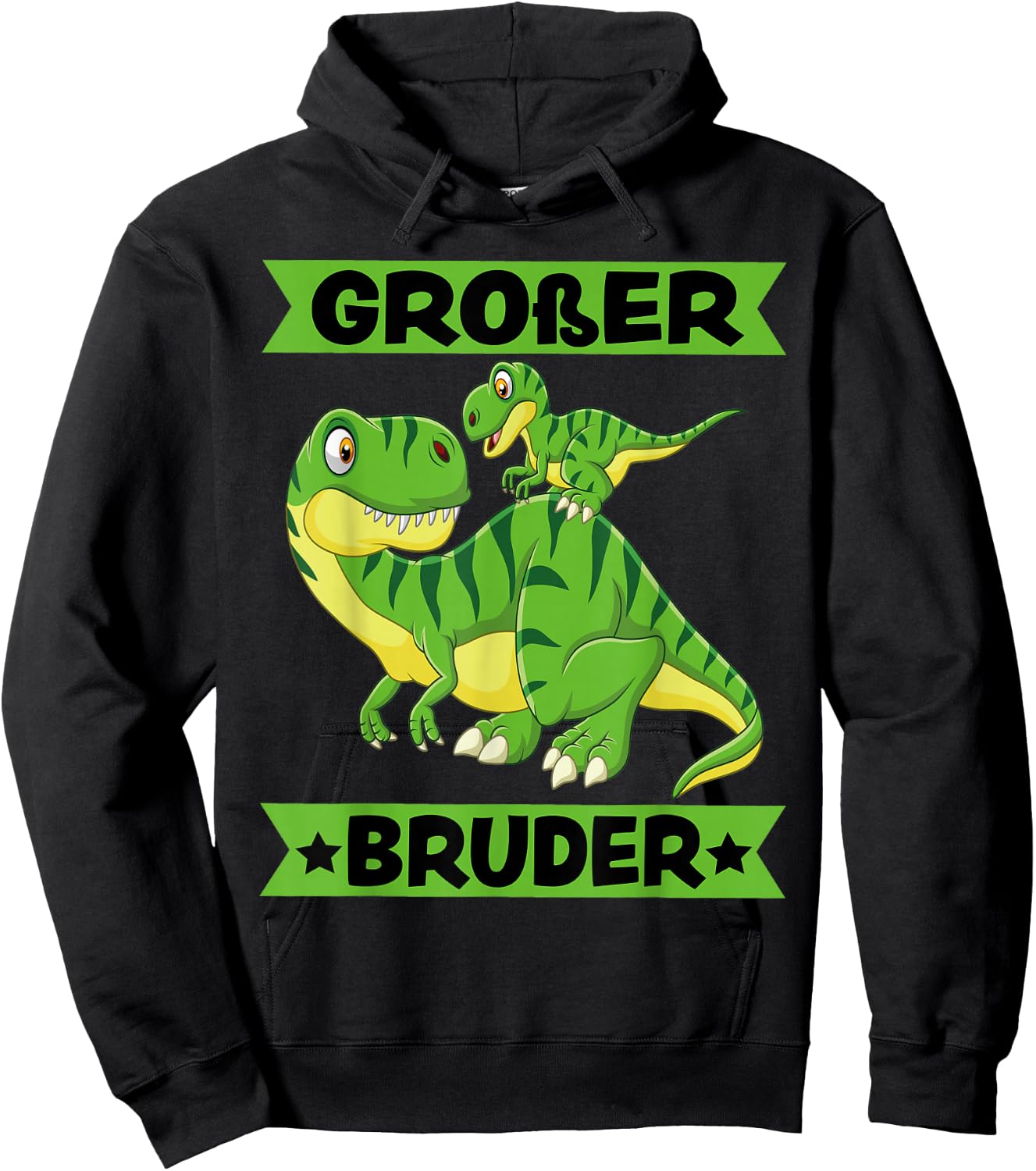 Dinosaur Big Brother 2025 Cute T-Rex Dino Hoodie - Hoodie | Black