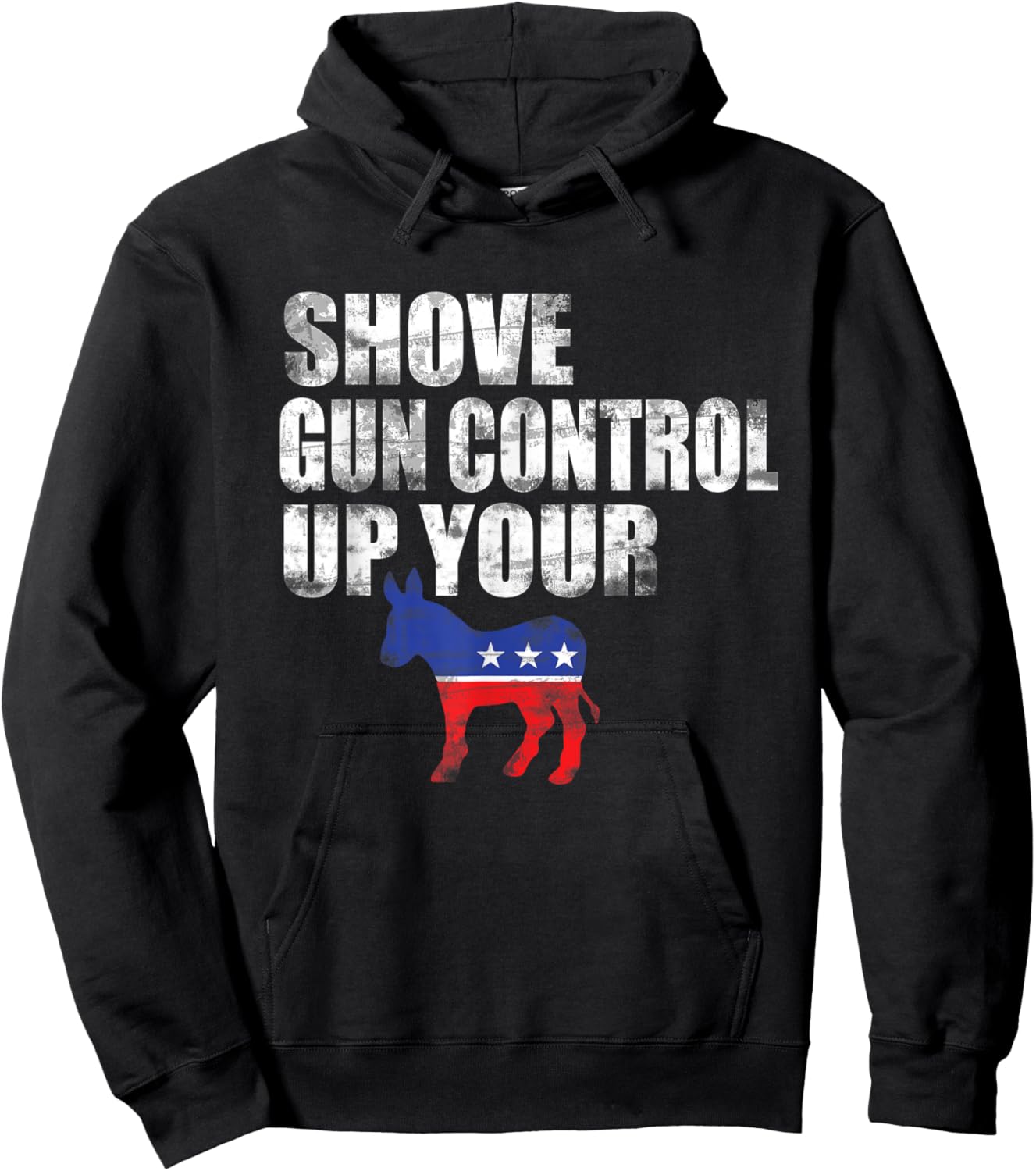 2nd Amendment Firearm Gun Shirt Funny Shove Gun Control up Hoodie - Hoodie | Black