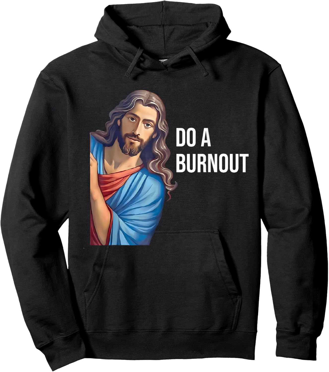 Do A Burnout Jesus Christian Quote Black Modern Religious -Youth Small Hoodie - Hoodie | Black