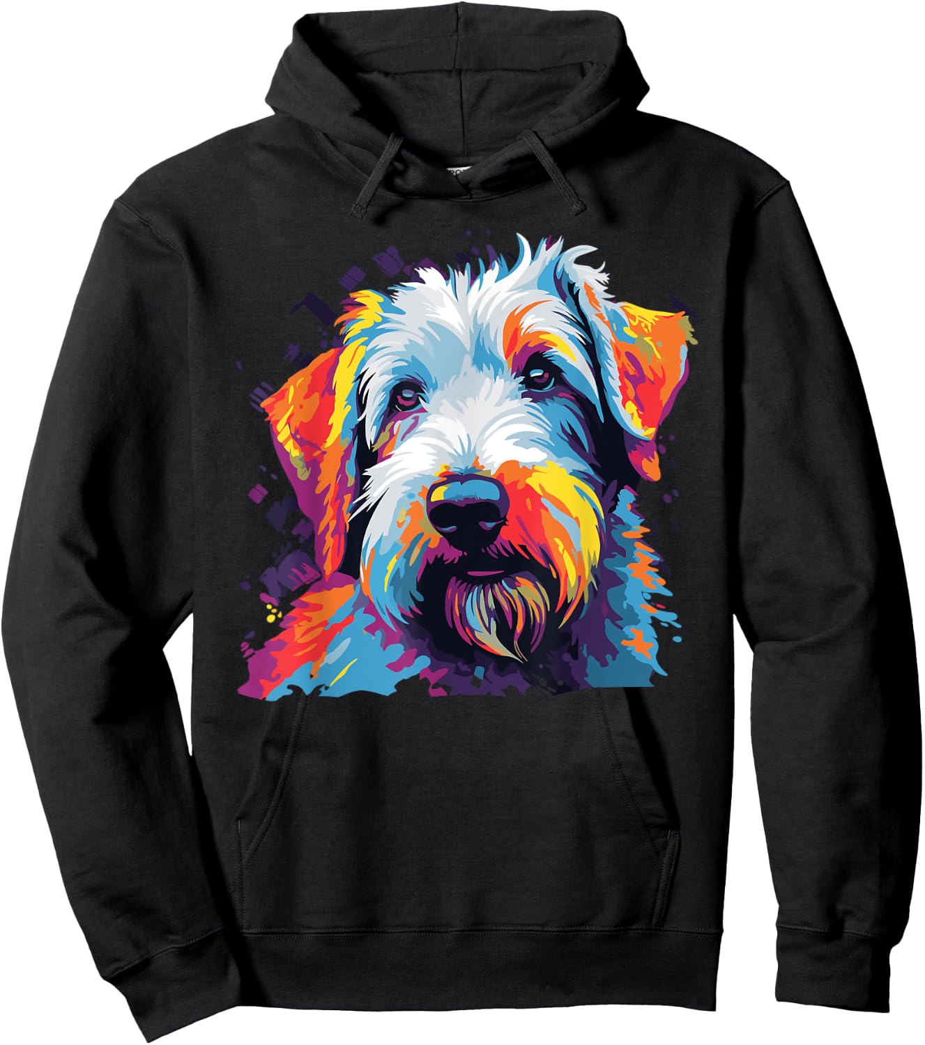 Watercolor Colorful Sealyham Terrier Dog Hoodie - Hoodie | Black
