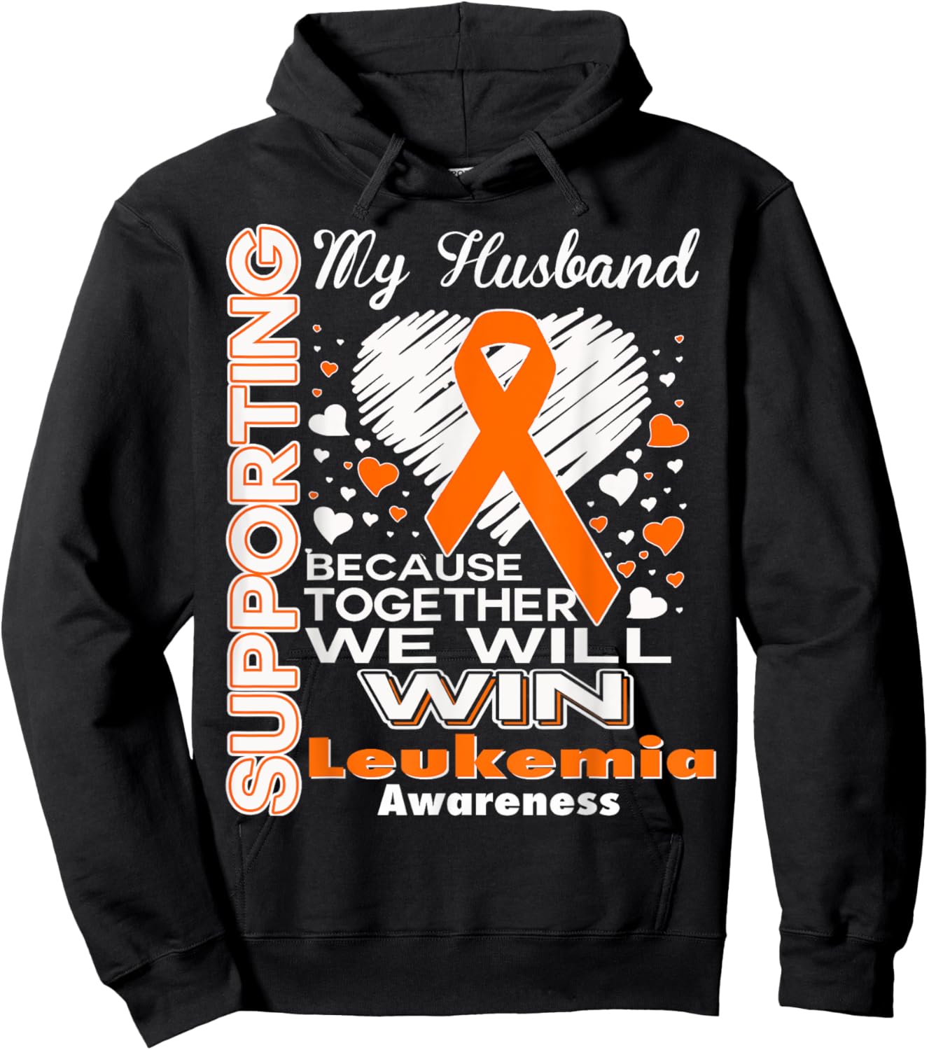 Supporting My Husband - Leukemia Awareness shirt Hoodie - Hoodie | Black