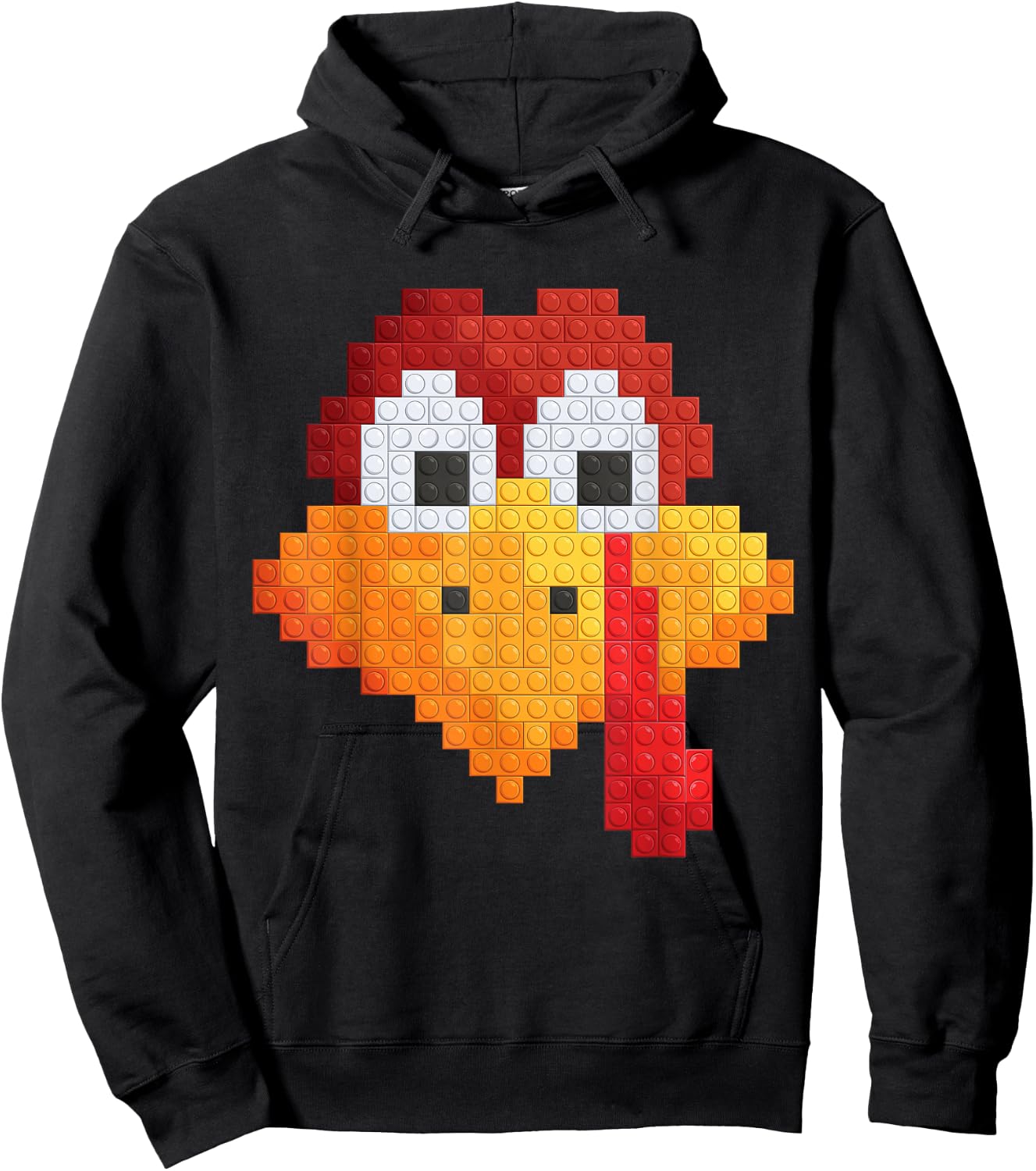 Thanksgiving Master Builder turkey face Kid Building Blocks Hoodie - Hoodie | Black