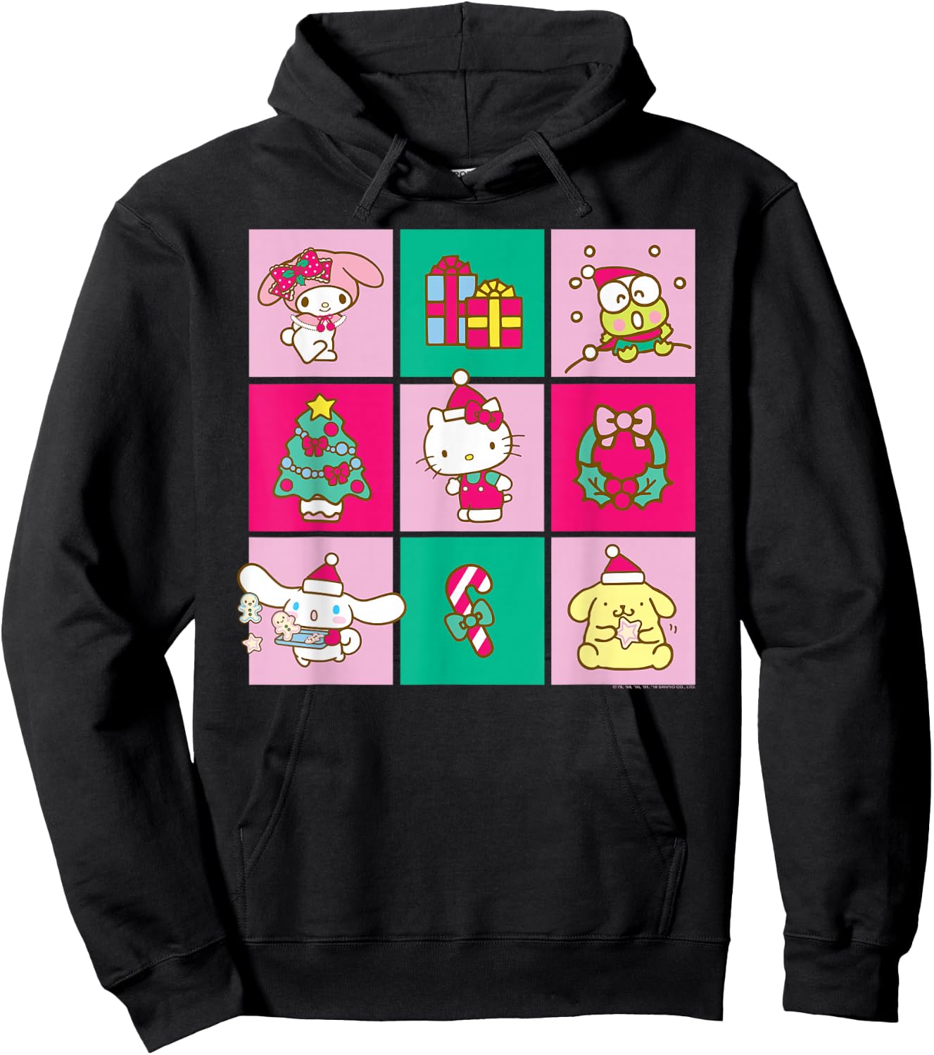 Hello Sanrio Friends Christmas Time Shirt Hoodie - Hoodie | Black