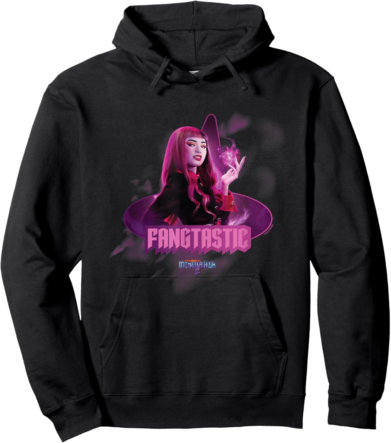 Monster High : Draculaura Cartoon, Schwarz, S, Kurzarm, Damen, Mädchen, Damen, Klassisch, Cartoon-Muster: Draculaura von Monster High Hoodie - Hoodie | Black