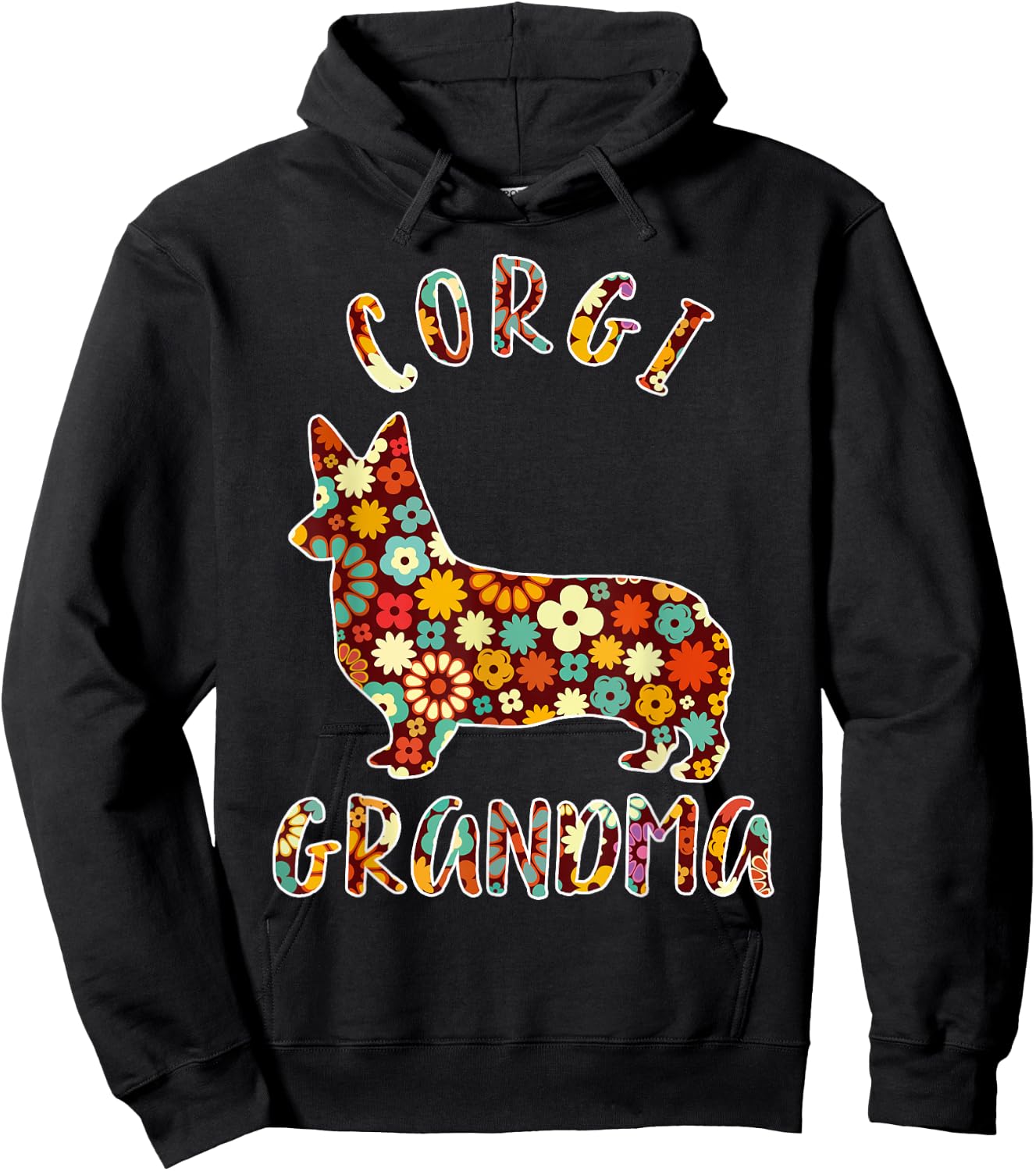 Corgi Grandma Dog Grandma Funny Corgi Owner Hoodie - Hoodie | Black