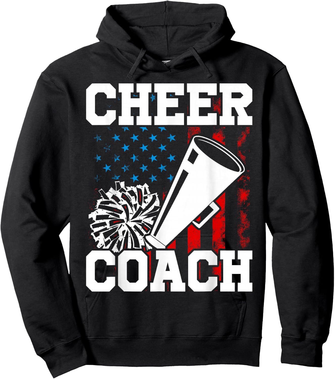 Cheer Coach Leopard Cheetah Print Red Cheer Hoodie - Hoodie | Black