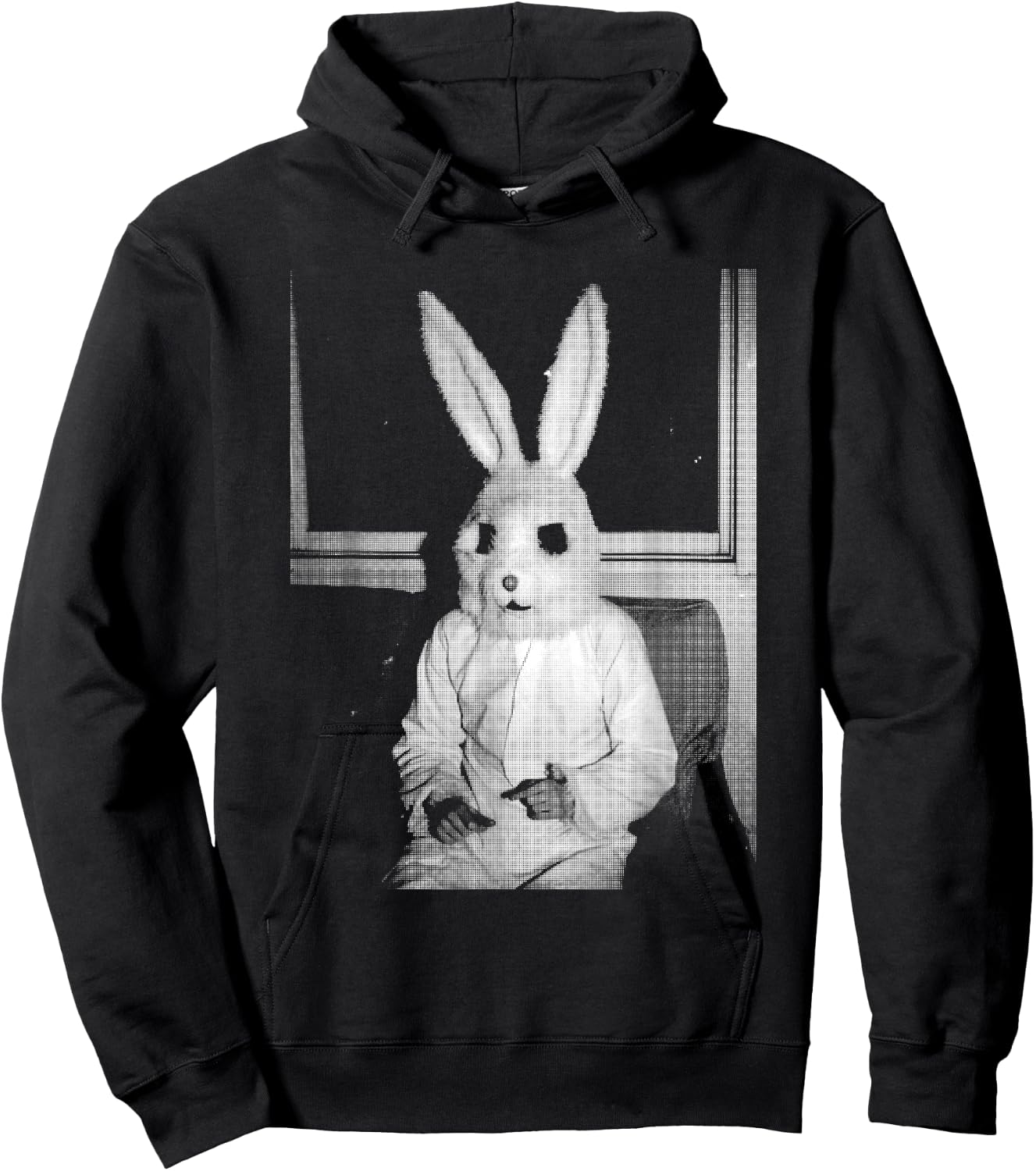 Horror Bunny Rabbit | Dark Creepy Unholy Gothic Halloween Hoodie - Hoodie | Black